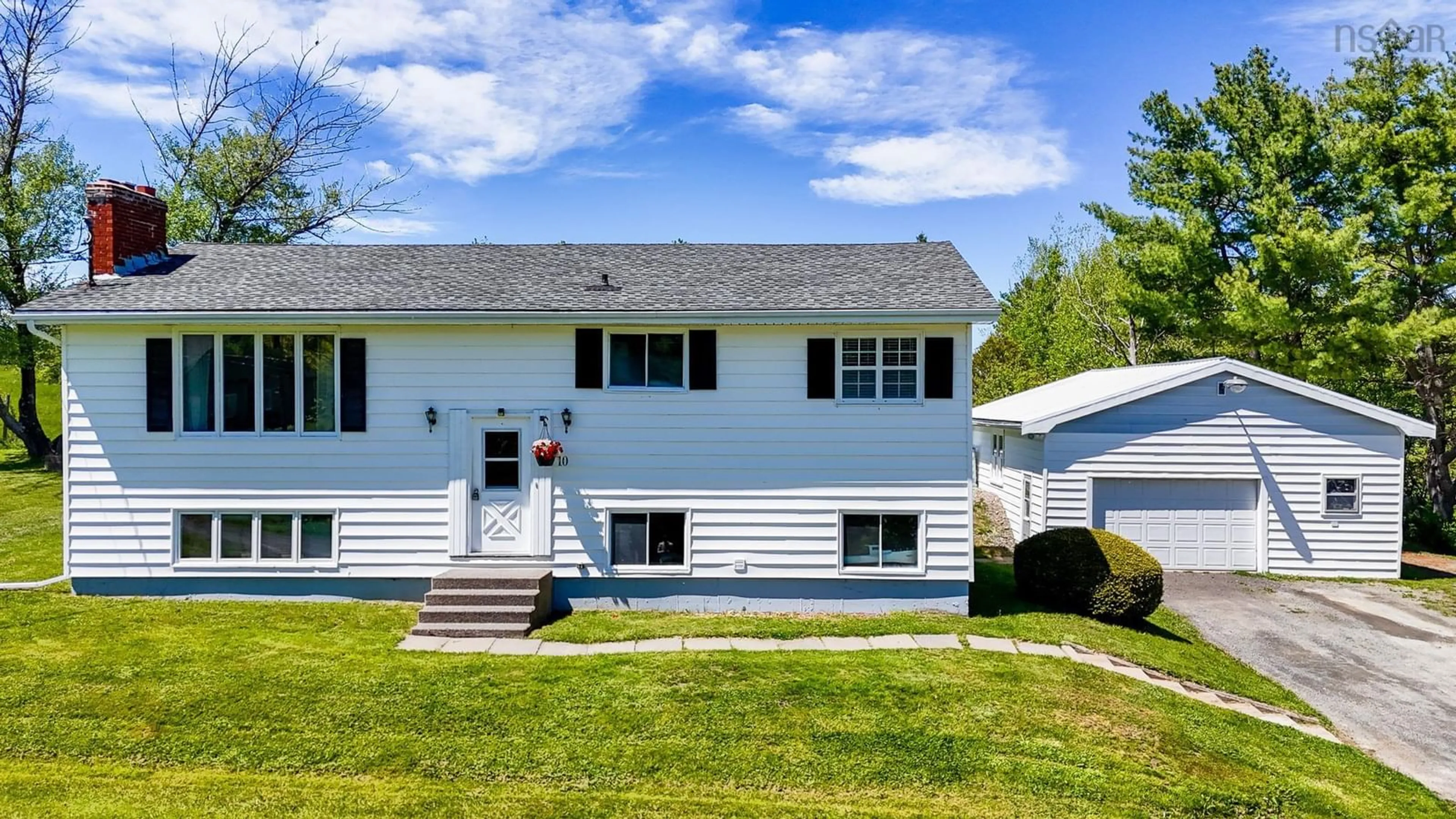 Home with vinyl exterior material, street for 10 Leighton Dr, Brooklyn Nova Scotia B0N 1L0