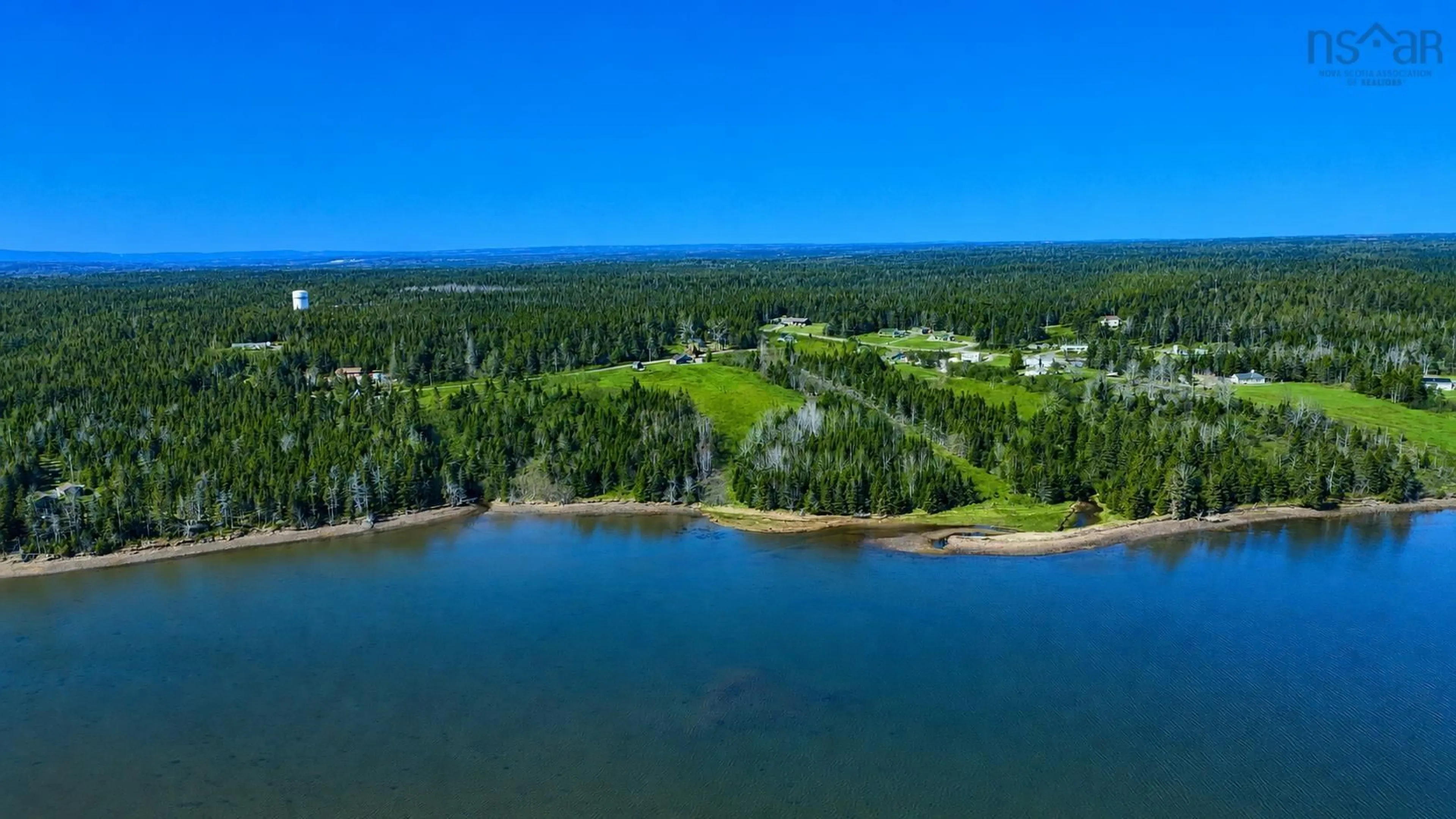 A pic from outside/outdoor area/front of a property/back of a property/a pic from drone, water/lake/river/ocean view for 11 Kelly Lane, Walkerville Nova Scotia B0E 1J0