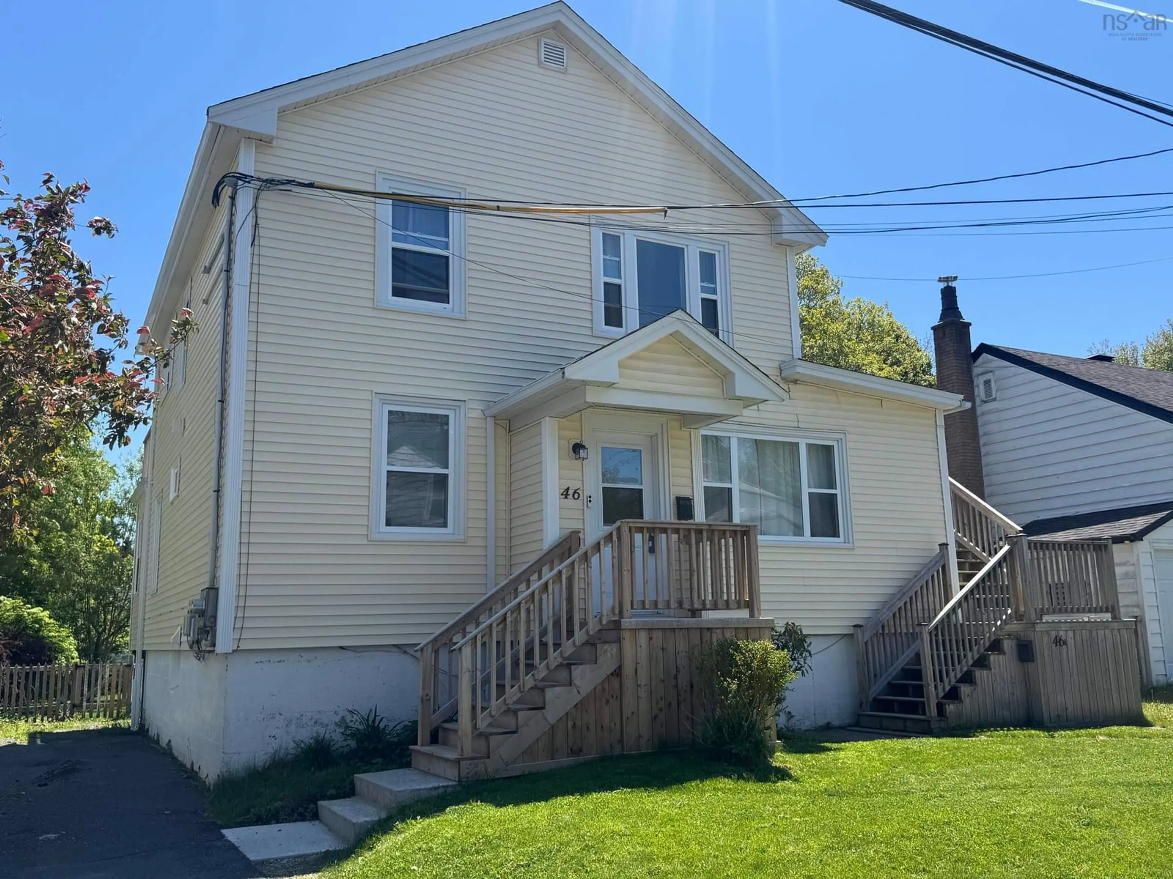 Home with vinyl exterior material, street for 46 & 46A Rufus Ave, Halifax Nova Scotia B3N 2L7