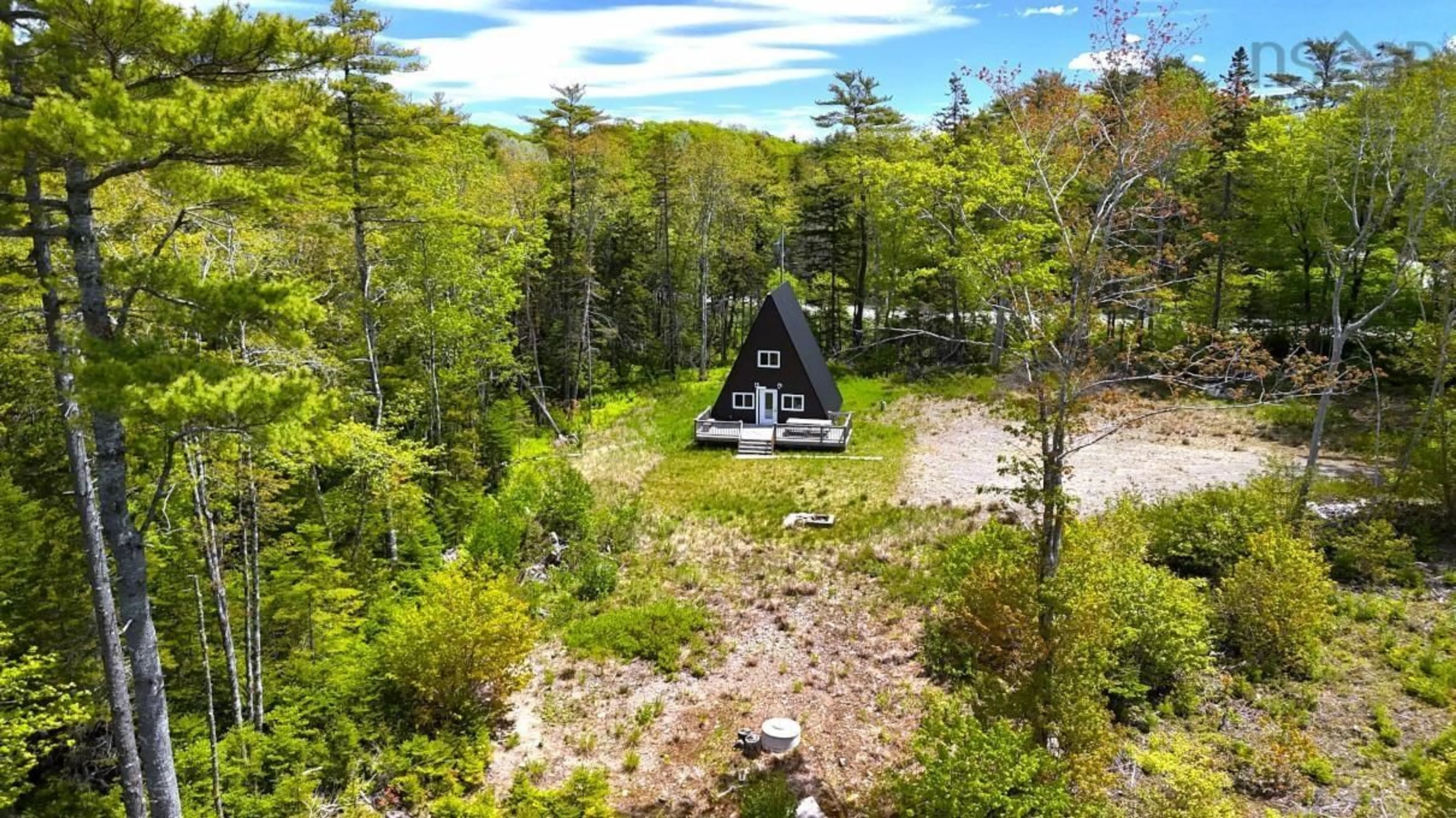 A pic from outside/outdoor area/front of a property/back of a property/a pic from drone, forest/trees view for 8019 Highway 308, East Quinan Nova Scotia B0W 3M0
