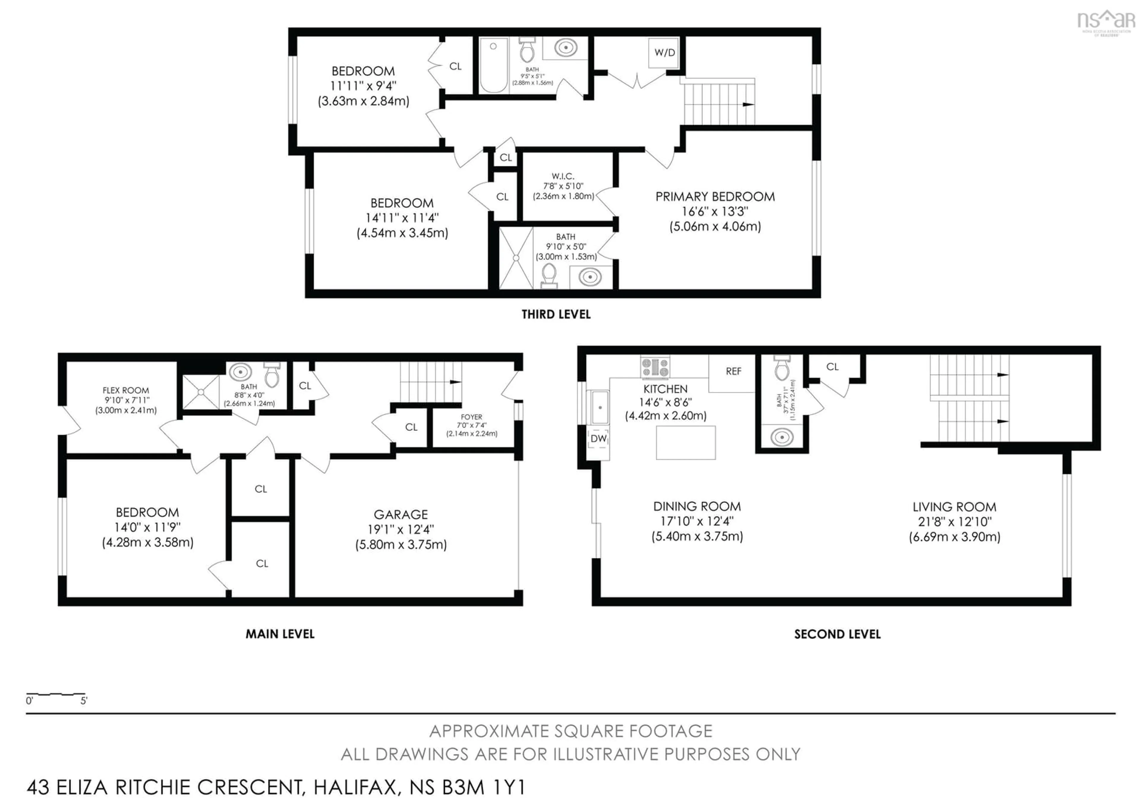 Floor plan for 43 Eliza Ritchie Crescent Cres, Halifax Nova Scotia B3M 0K5