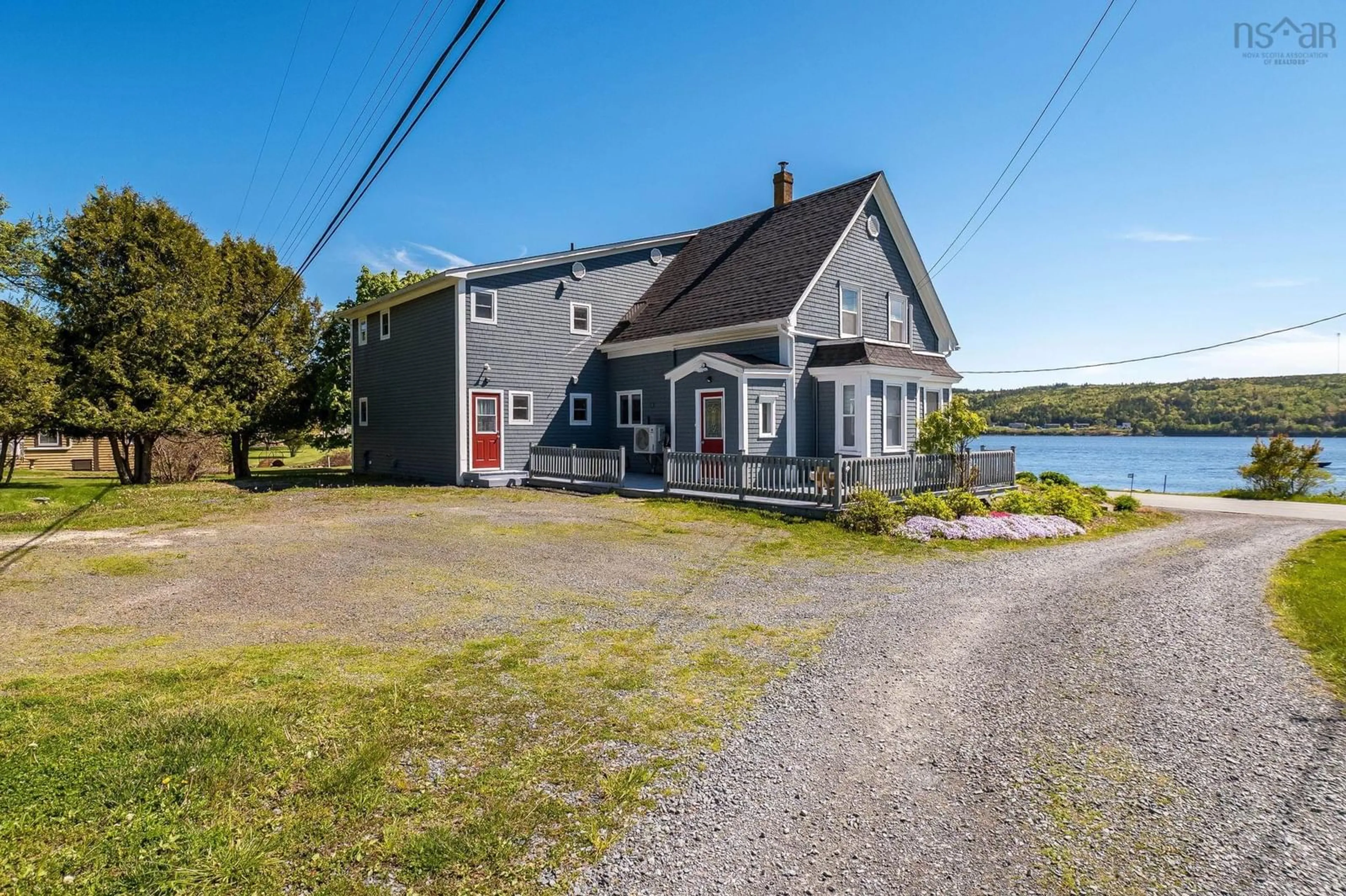 A pic from outside/outdoor area/front of a property/back of a property/a pic from drone, water/lake/river/ocean view for 4648 332 Highway, East Lahave Nova Scotia B4V 0V7