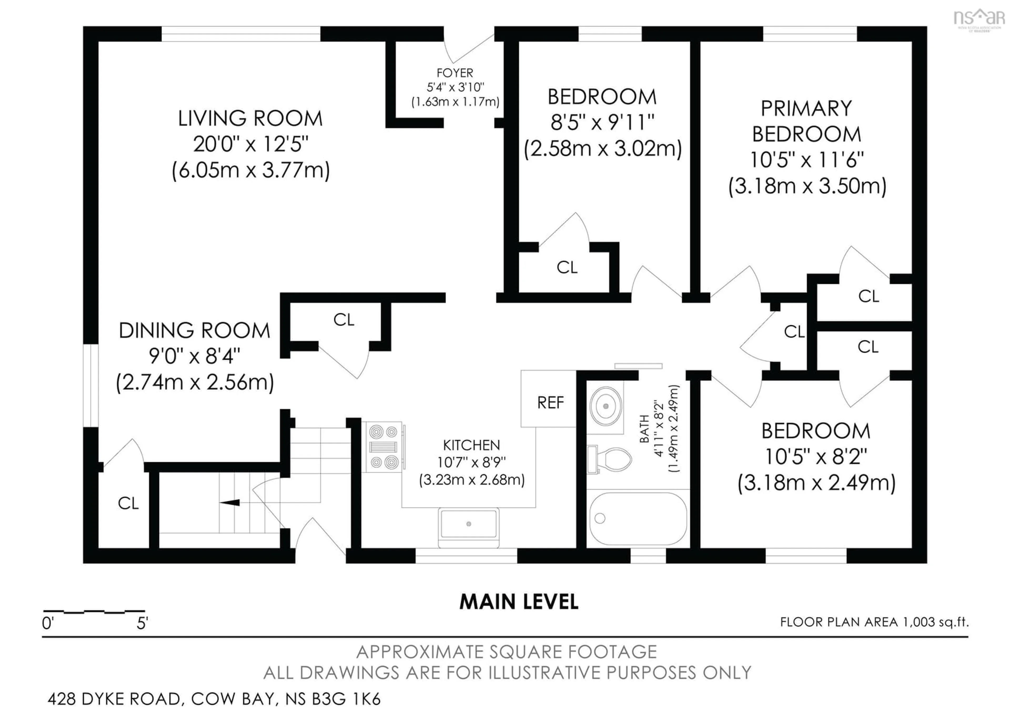 Floor plan for 428 Dyke Rd, Cow Bay Nova Scotia B3G 1K6
