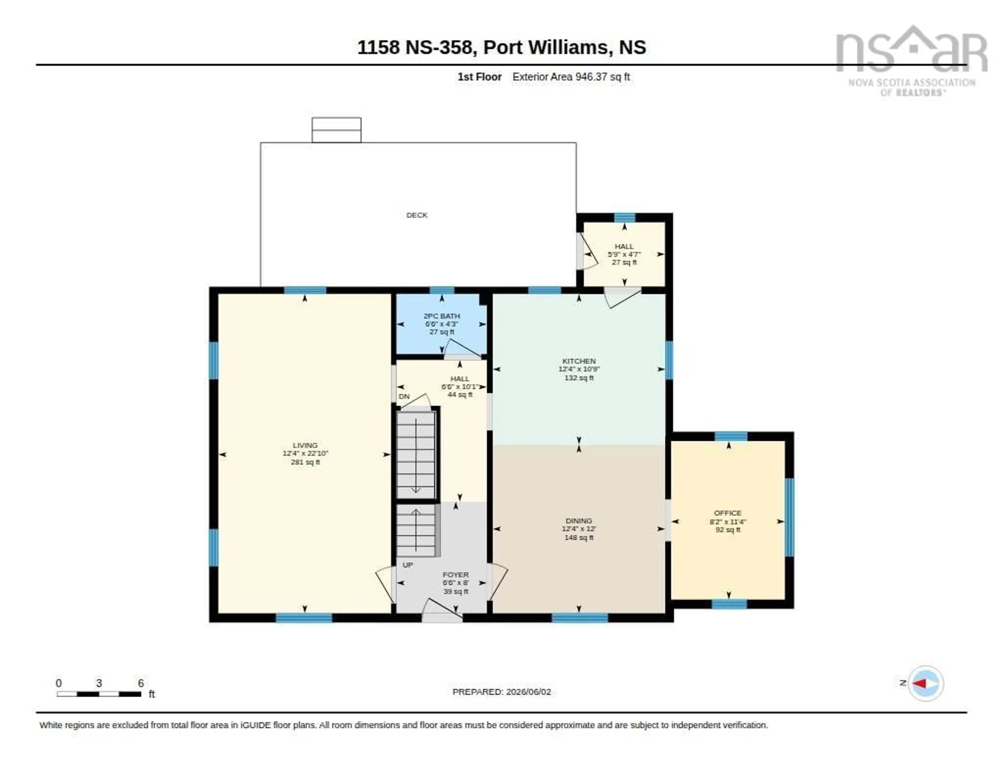 Floor plan for 1158 358 Hwy, Port Williams Nova Scotia B0P 1T0