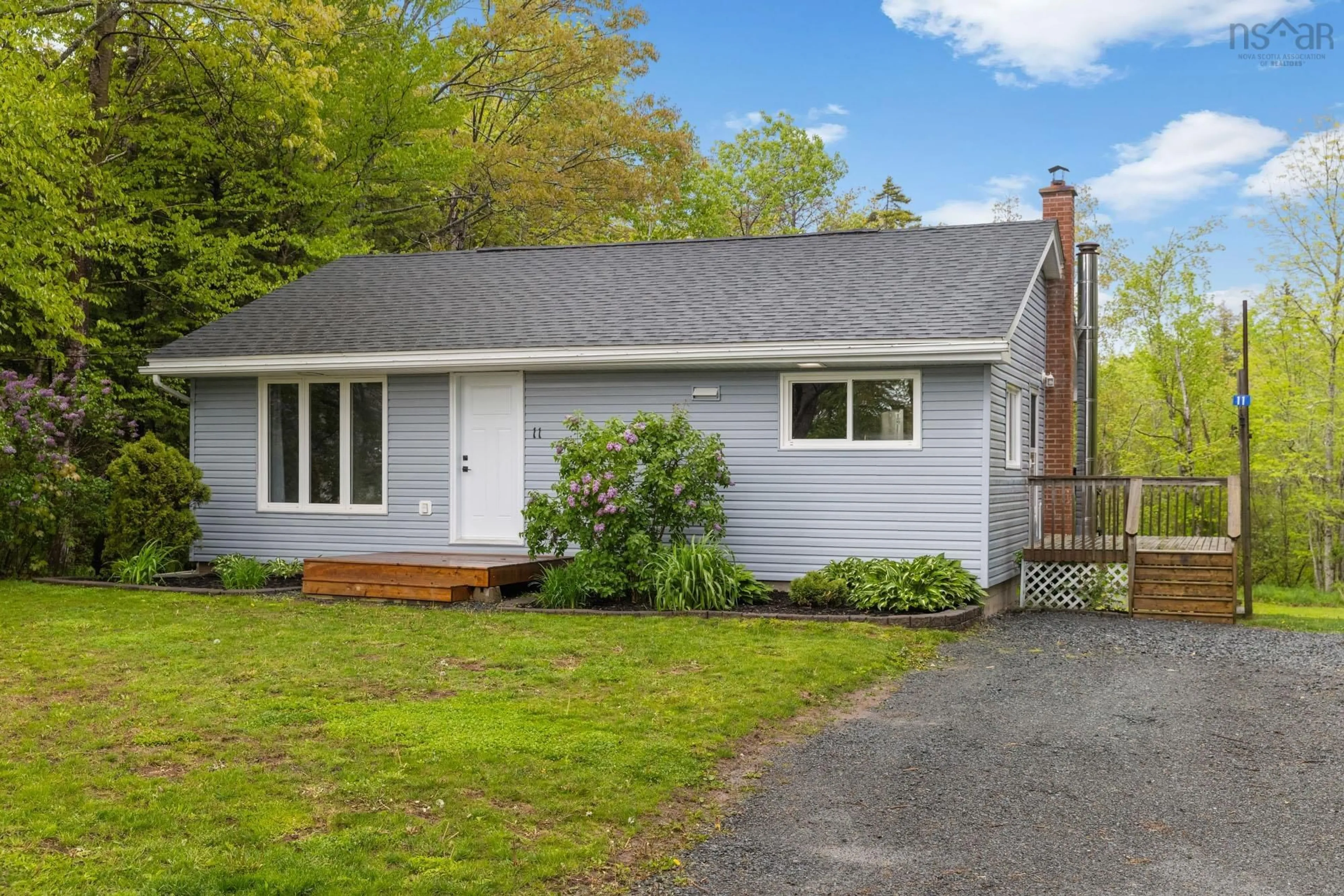 Home with vinyl exterior material, street for 11 Parkview Dr, Oakfield Nova Scotia B2T 1B1