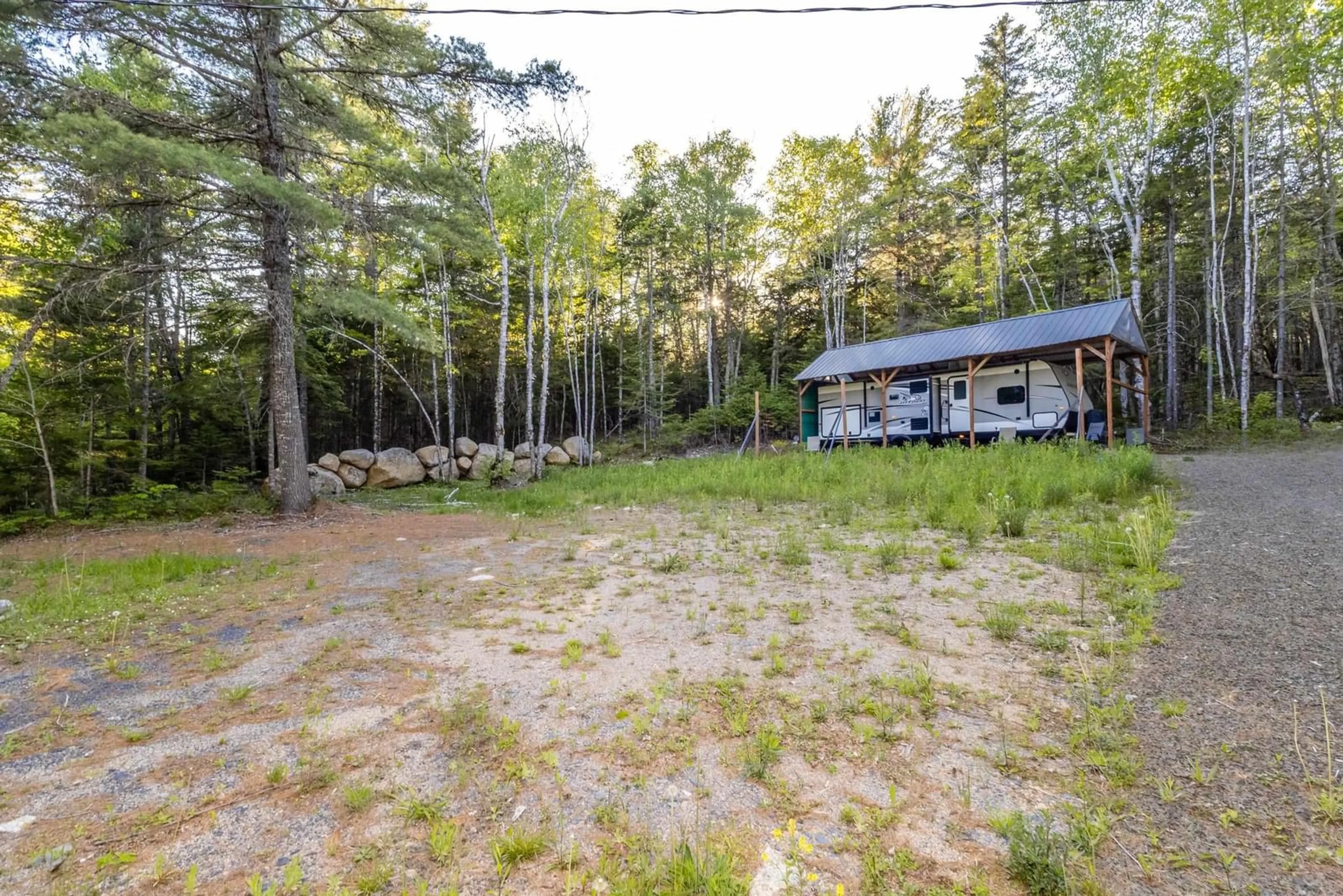 Patio, forest/trees view for 535 Grand Lake Rd, Virginia East Nova Scotia B0S 0A6