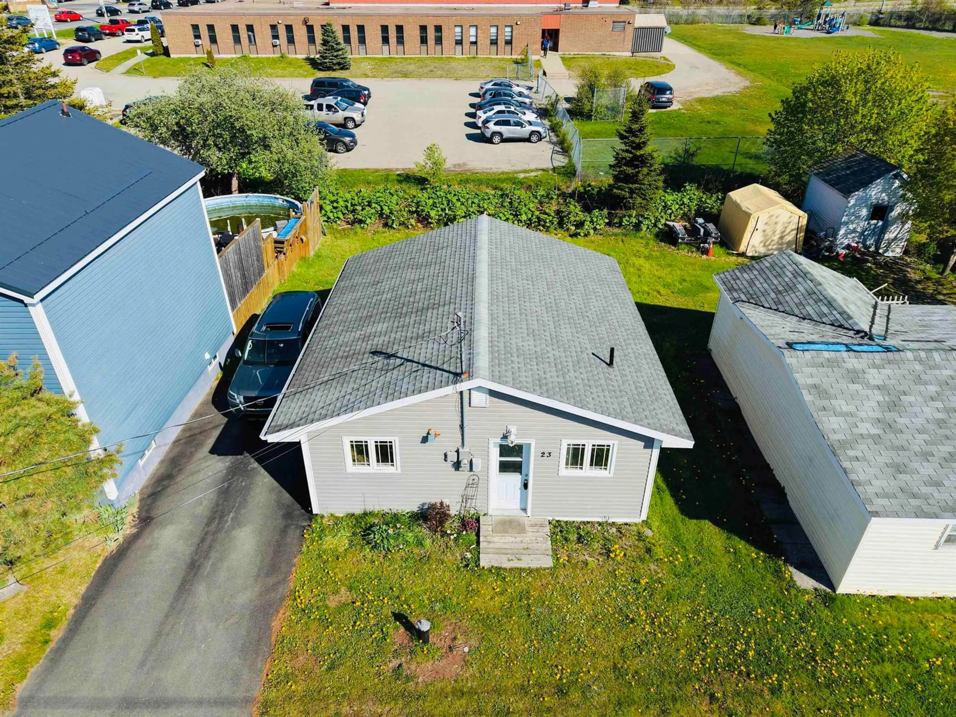 A pic from outside/outdoor area/front of a property/back of a property/a pic from drone, building for 23 Gerards Lane, Sydney Nova Scotia B1P 3H8