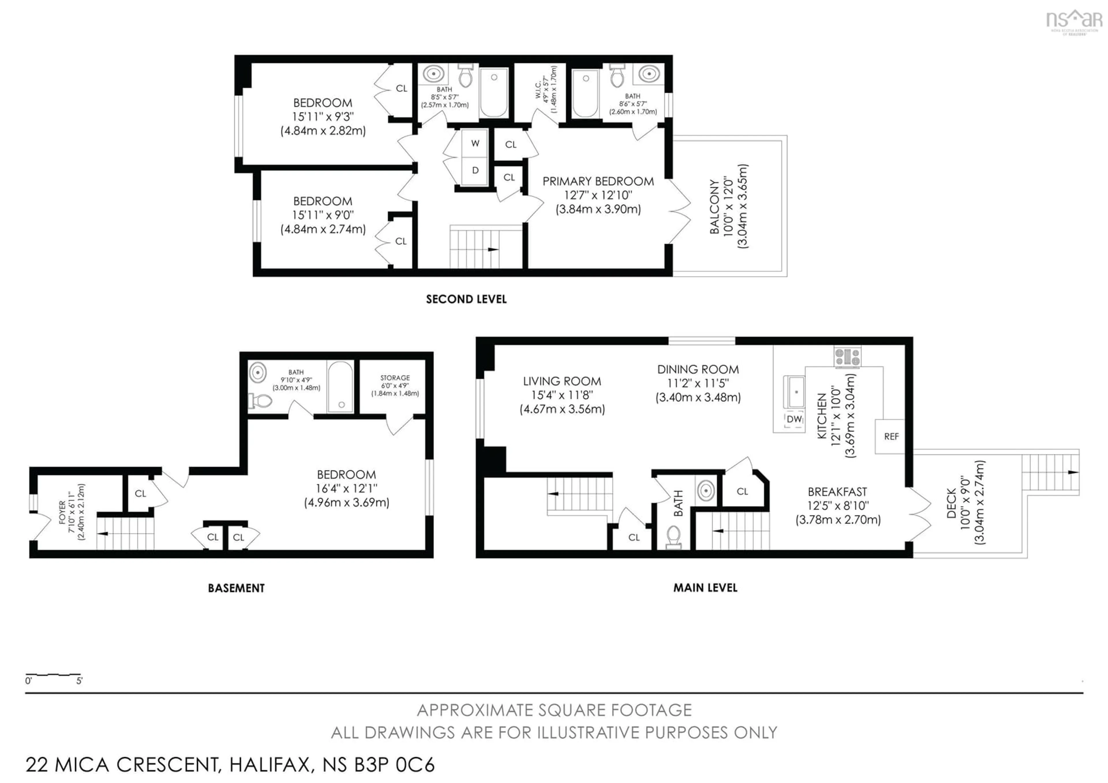 Floor plan for 22 Mica Crescent Cres, Halifax Nova Scotia B3P 0G8