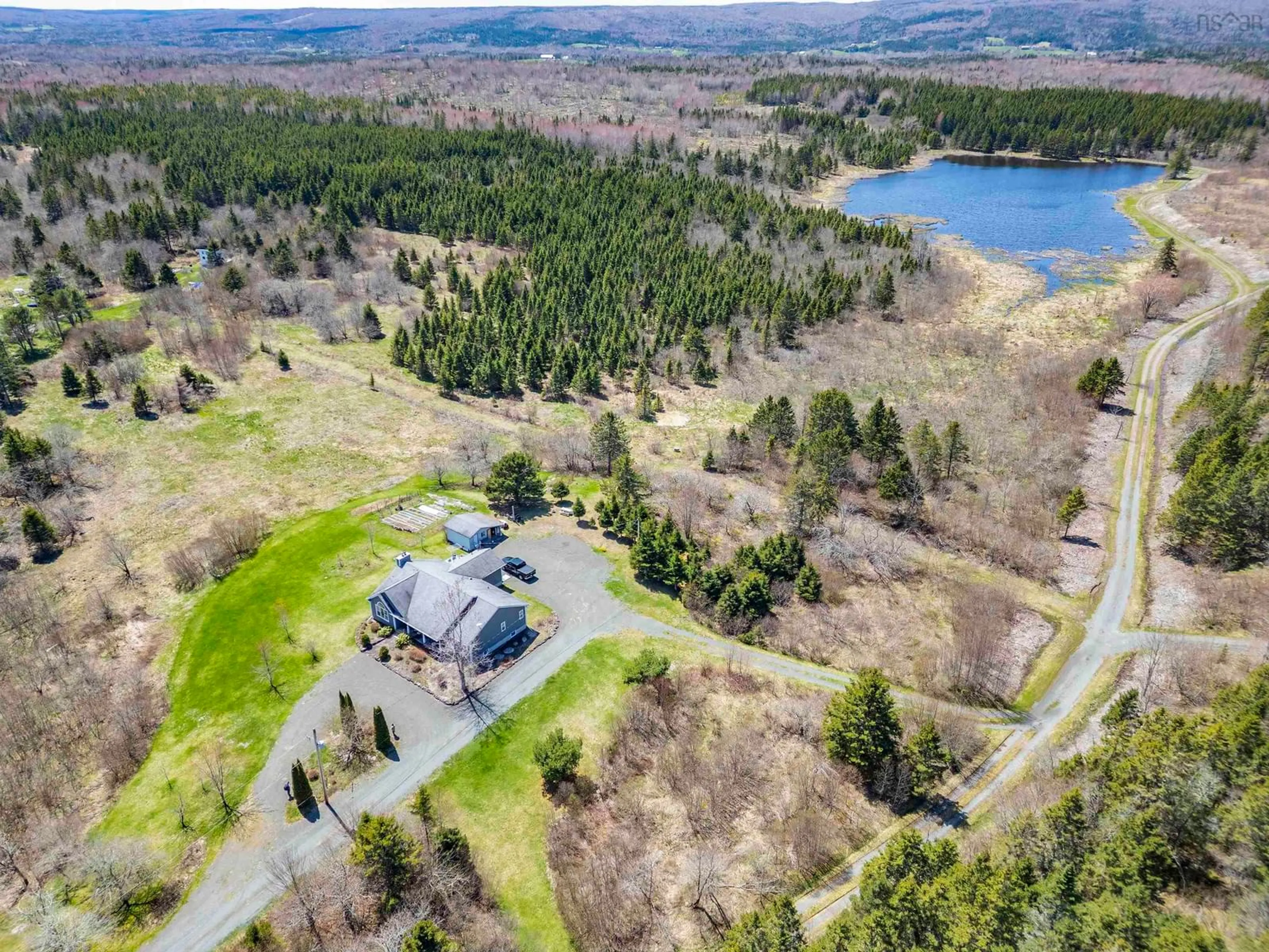 A pic from outside/outdoor area/front of a property/back of a property/a pic from drone, water/lake/river/ocean view for 2897 Highway#7, Ashdale Nova Scotia B2G 2L3