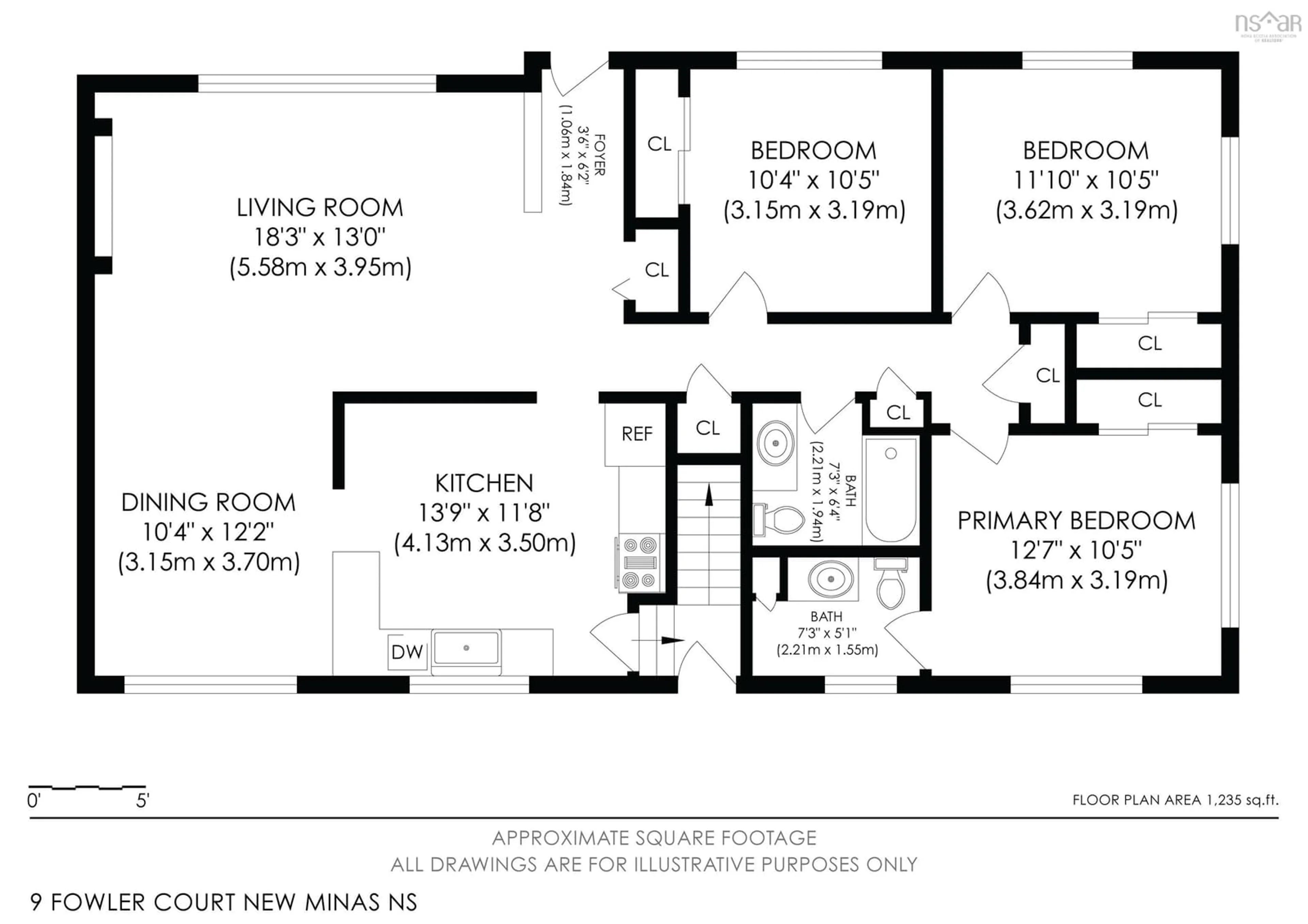 Floor plan for 9 Fowler Crt, New Minas Nova Scotia B4N 3J1