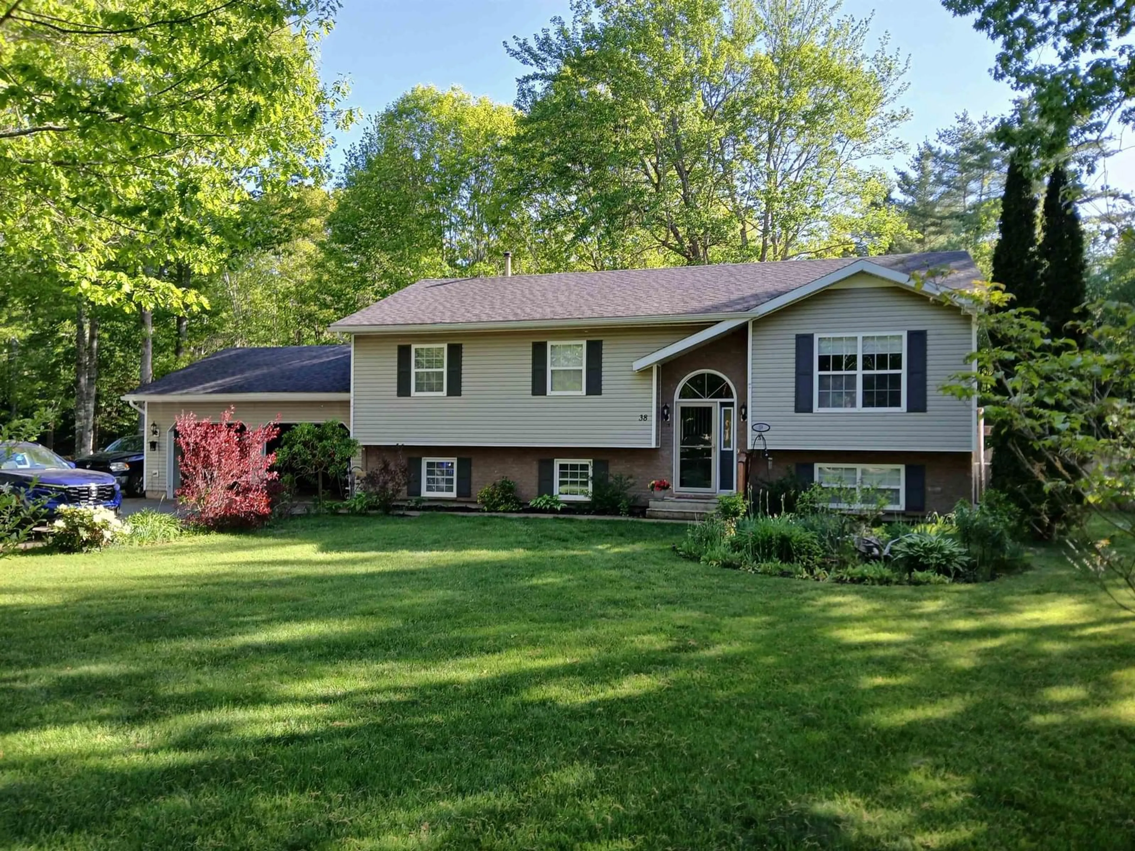 Home with vinyl exterior material, street for 38 Robie Ave, Greenwood Nova Scotia B0P 1R0