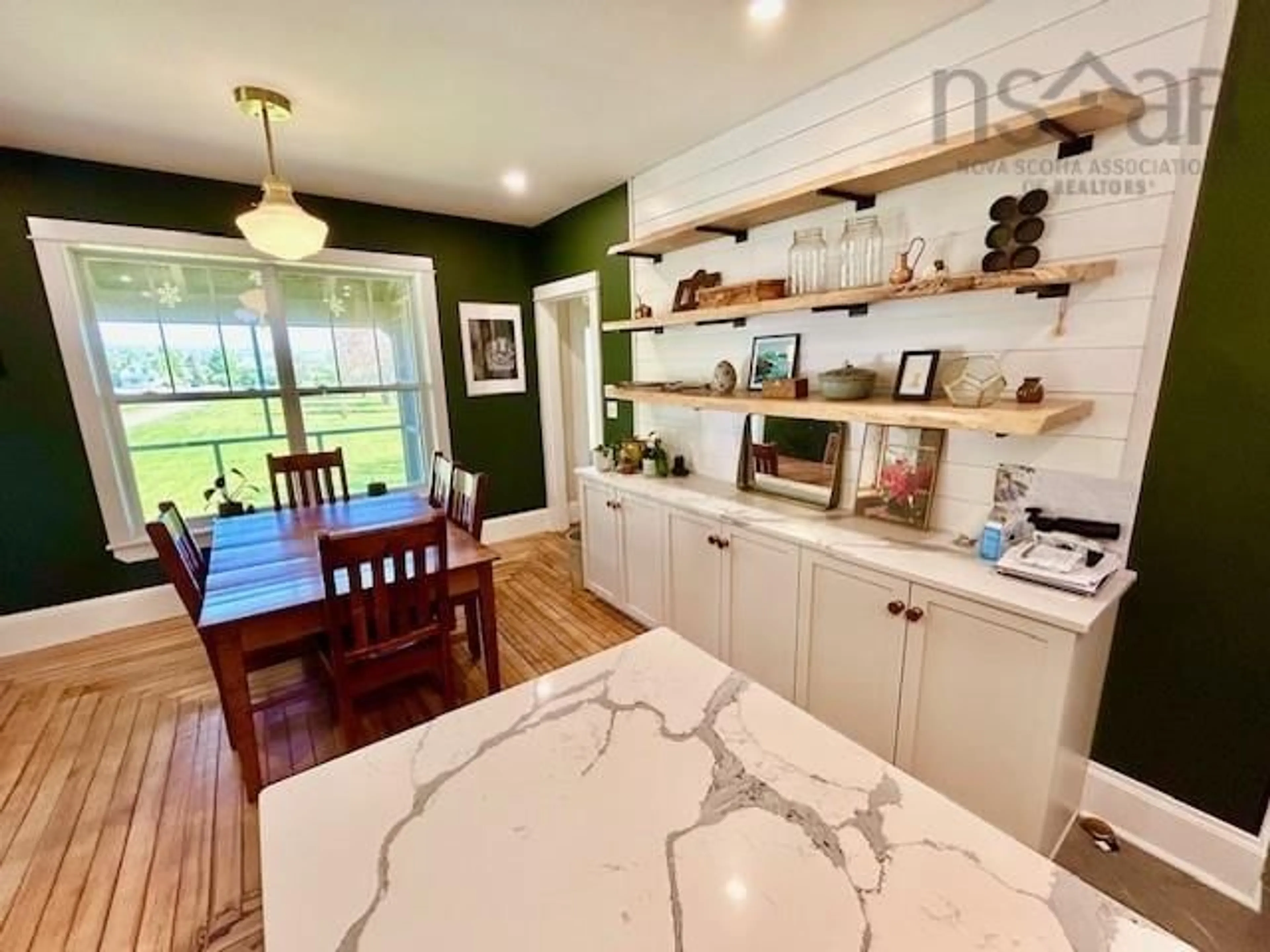 Open concept kitchen, wood/laminate floor for 5323 Highway 289, Upper Stewiacke Nova Scotia B0N 2P0