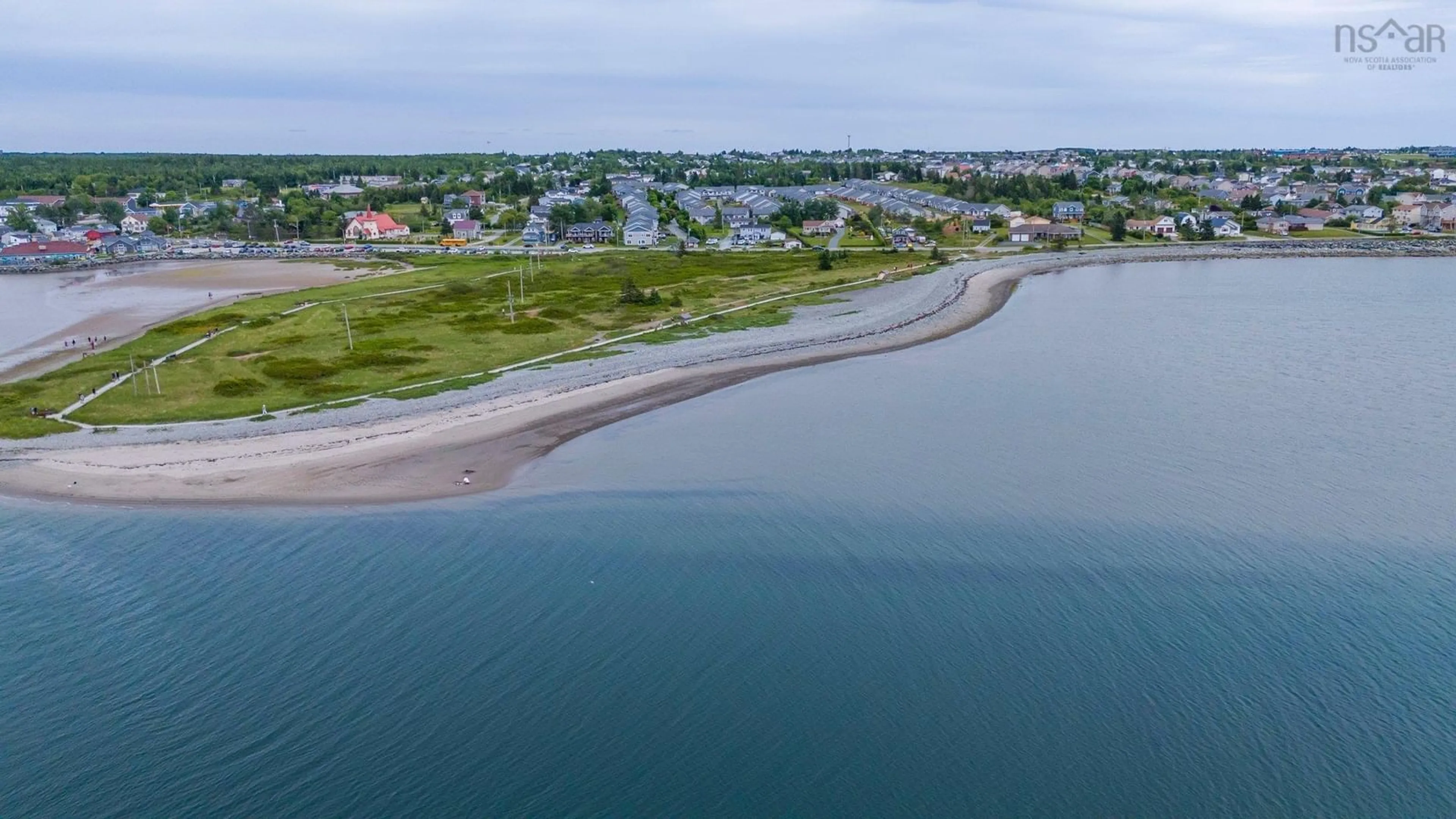 A pic from outside/outdoor area/front of a property/back of a property/a pic from drone, water/lake/river/ocean view for 42 Candytuft Close, Eastern Passage Nova Scotia B3G 0A3