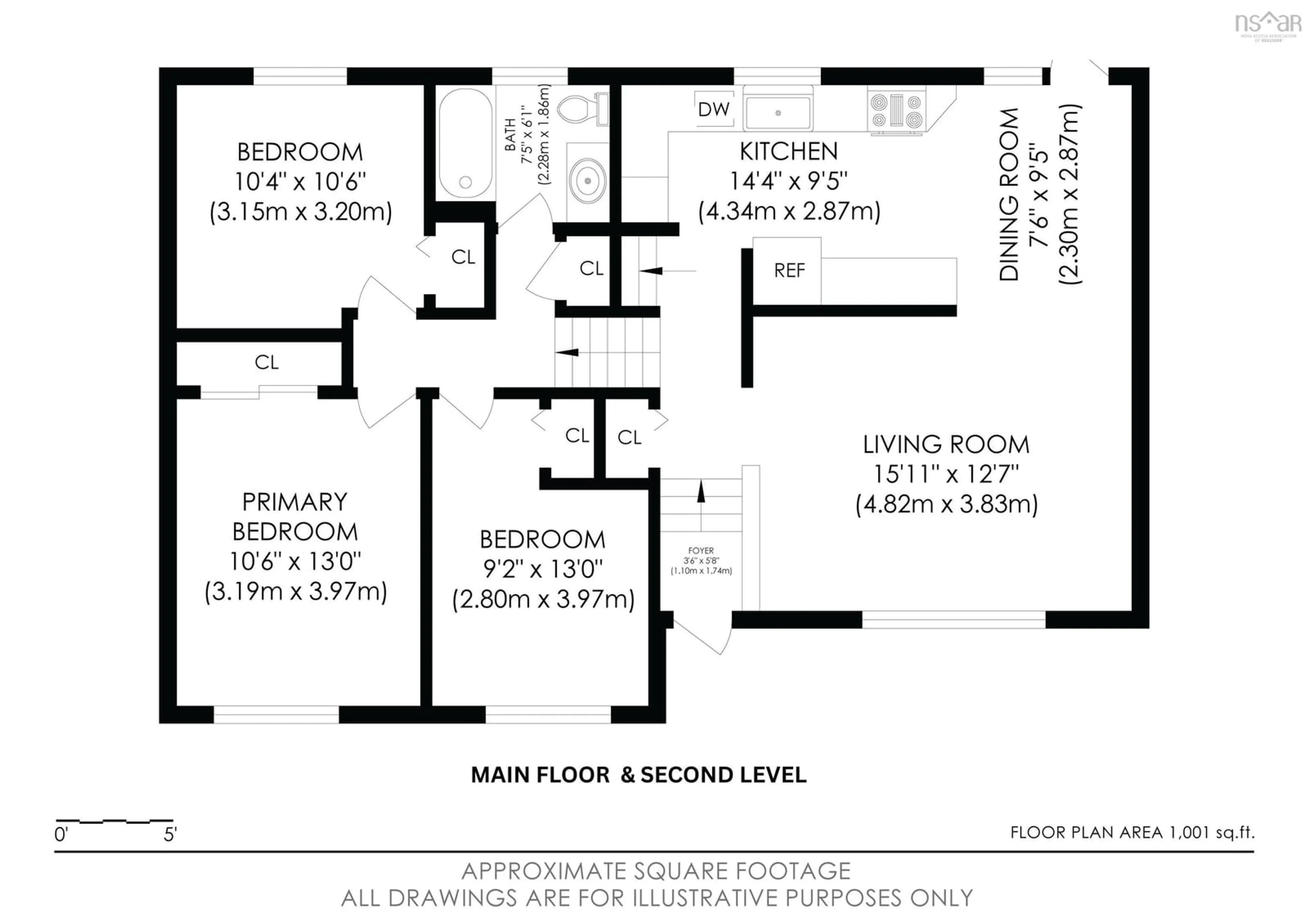 Floor plan for 122 Brook St, Lunenburg Nova Scotia B0J 2C0