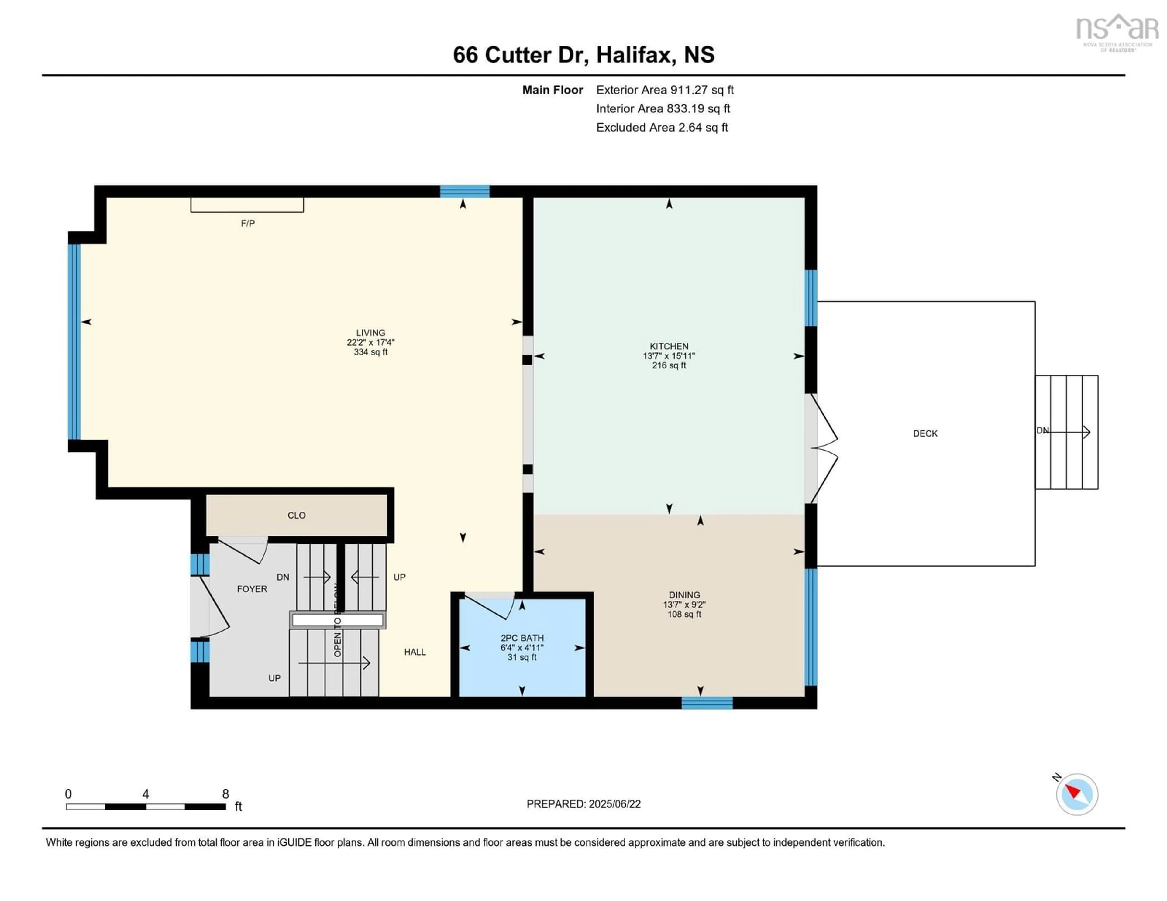 Floor plan for 66 Cutter Dr, Halifax Nova Scotia B3M 4W5