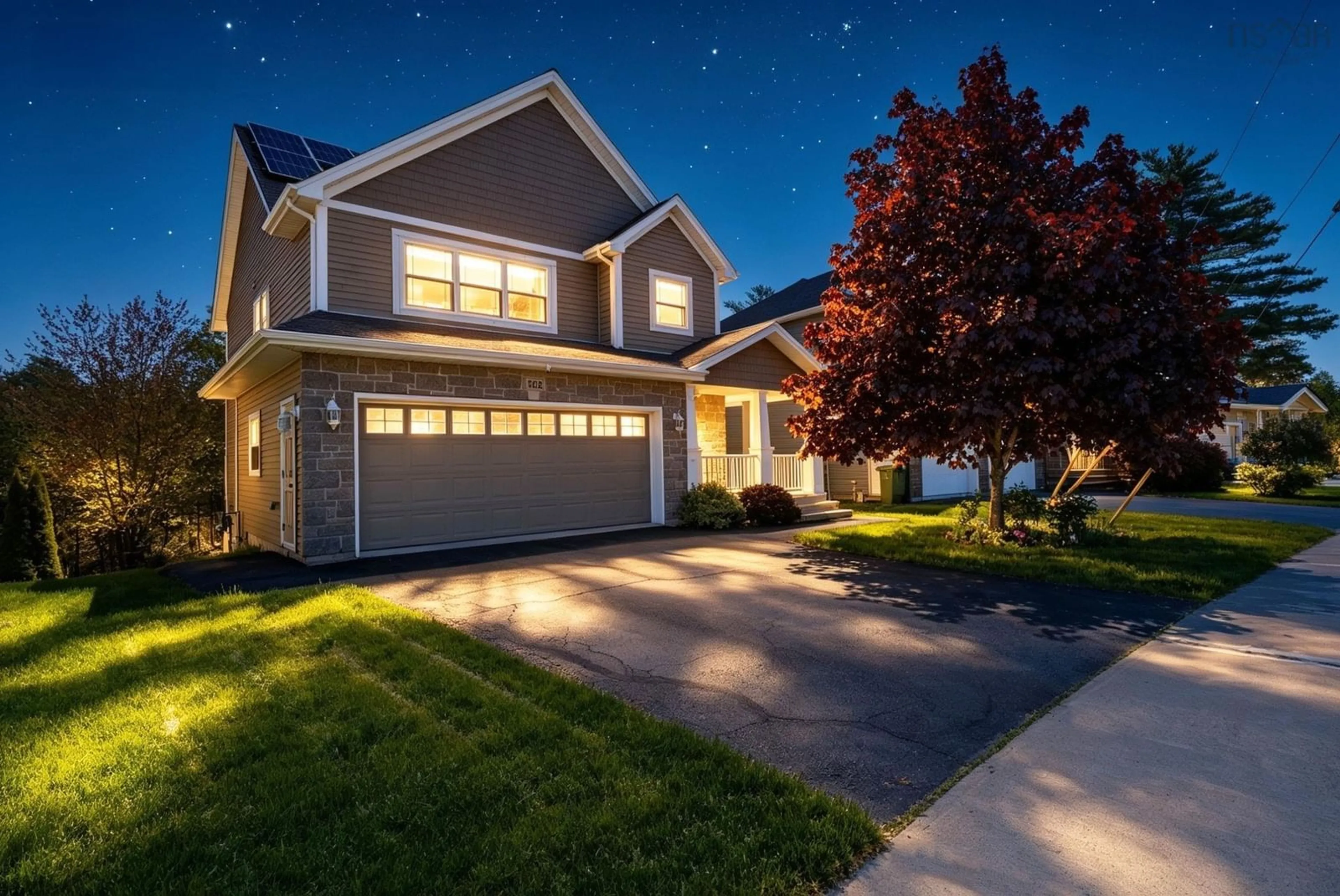 Home with vinyl exterior material, street for 104 Hollyhock Way, Bedford Nova Scotia B4B 0H6