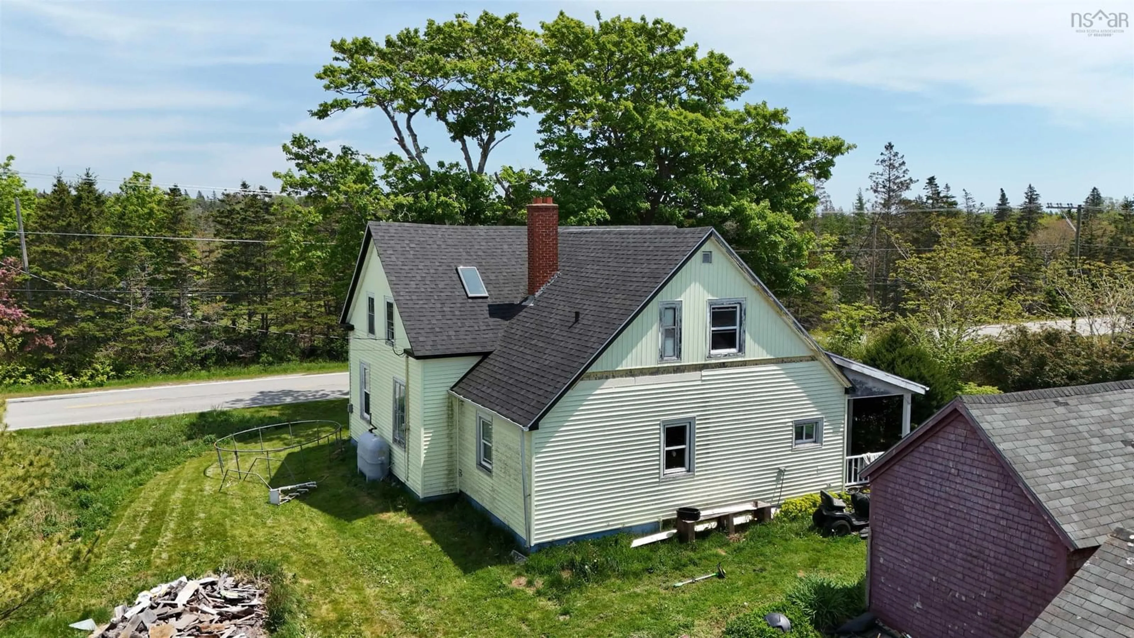 A pic from outside/outdoor area/front of a property/back of a property/a pic from drone, building for 1641 1 Hwy, Wellington Nova Scotia B5A 5A6