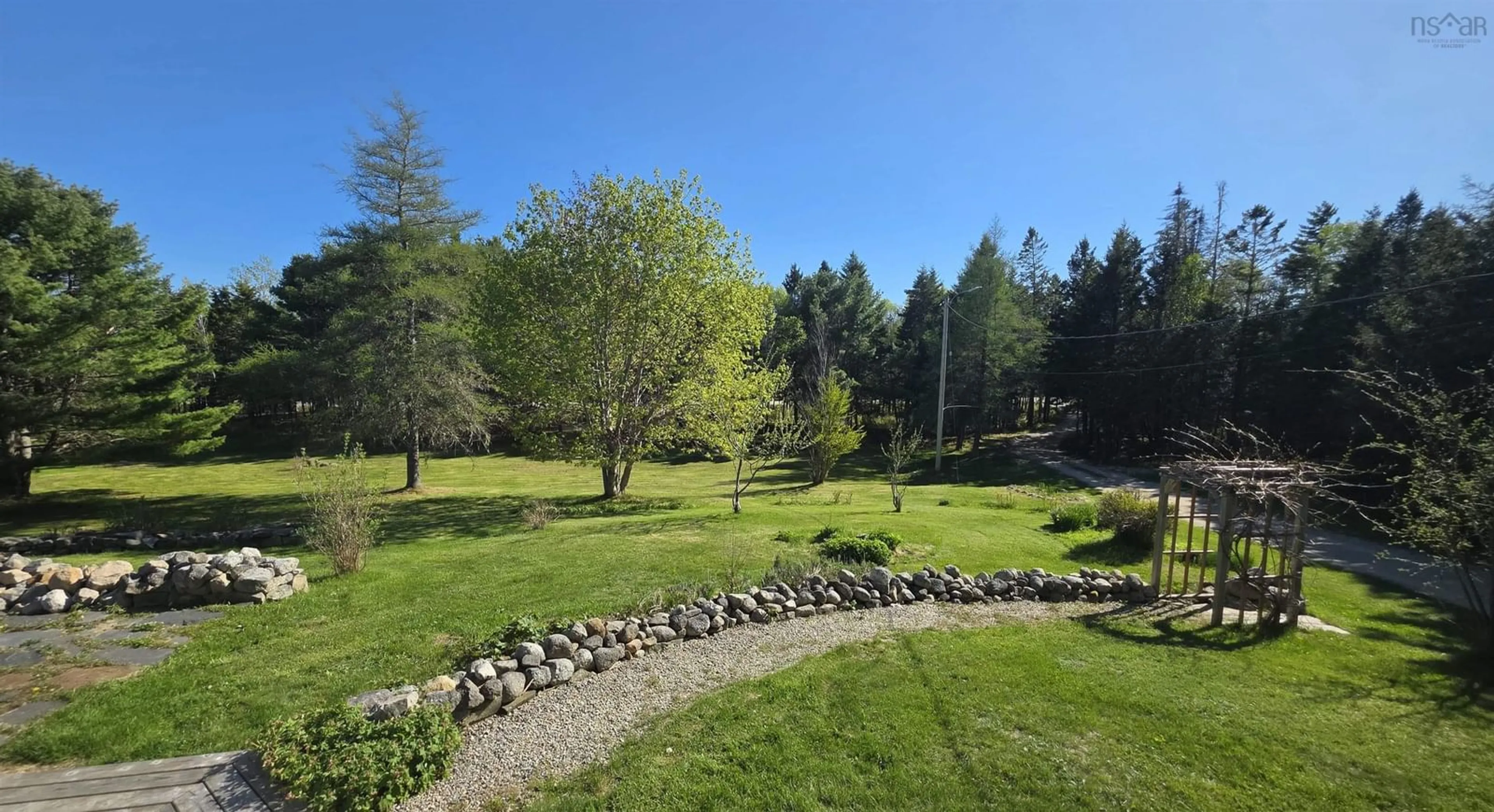 A pic from outside/outdoor area/front of a property/back of a property/a pic from drone, forest/trees view for 4332 Highway 329, Bayswater Nova Scotia B0J 1T0