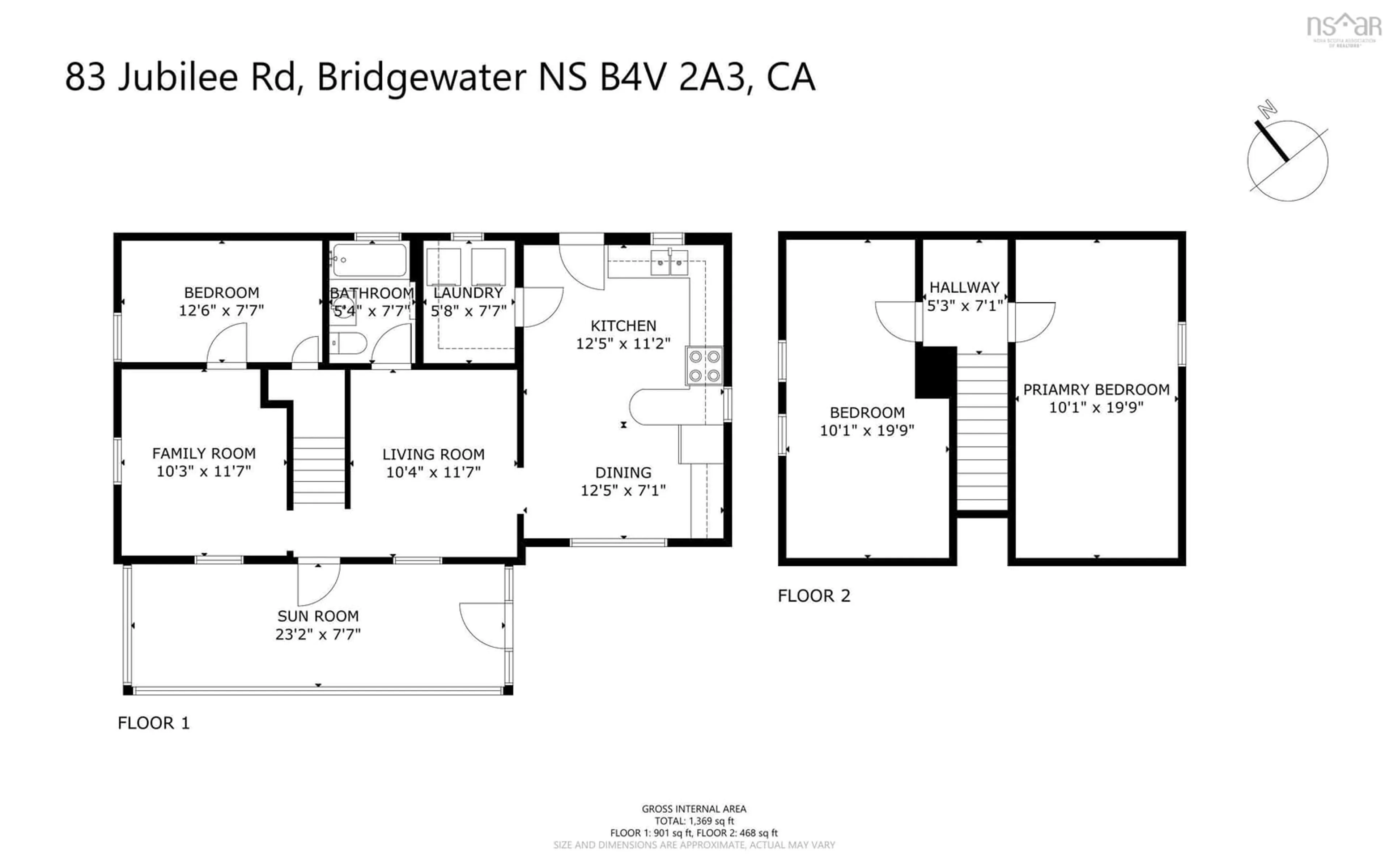 Floor plan for 83 Jubilee Road, Bridgewater Nova Scotia B4V 2A3