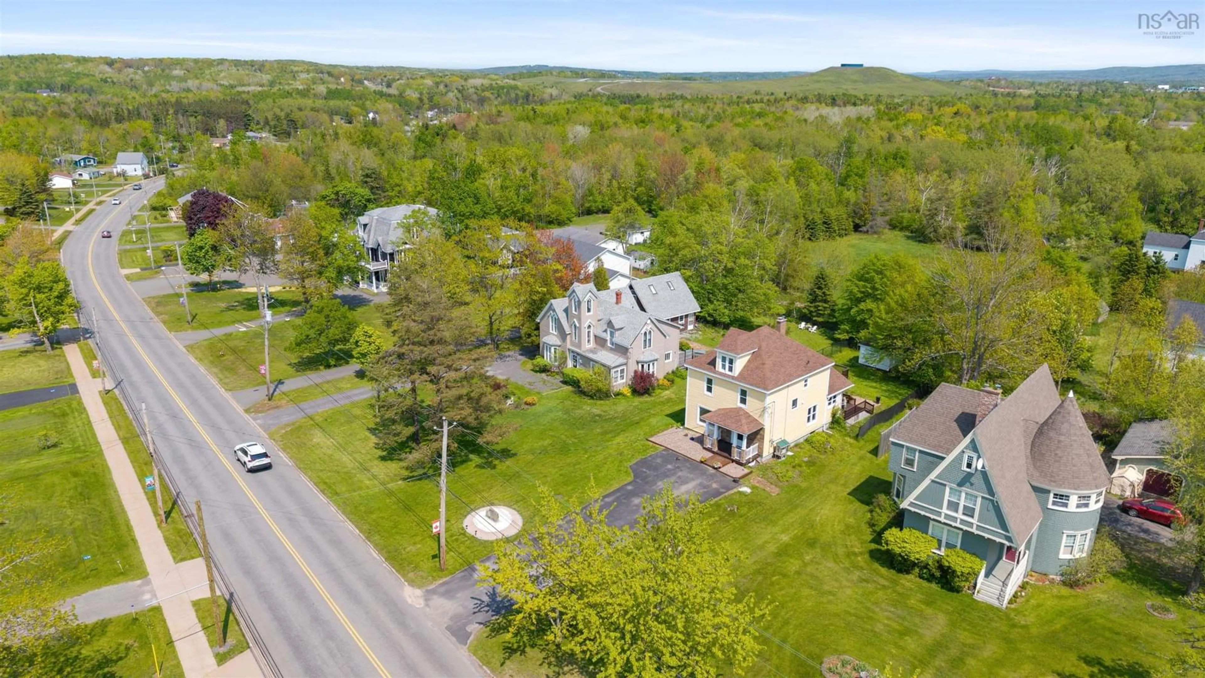A pic from outside/outdoor area/front of a property/back of a property/a pic from drone, street for 1637 North Main St, Westville Nova Scotia B0K 2A0