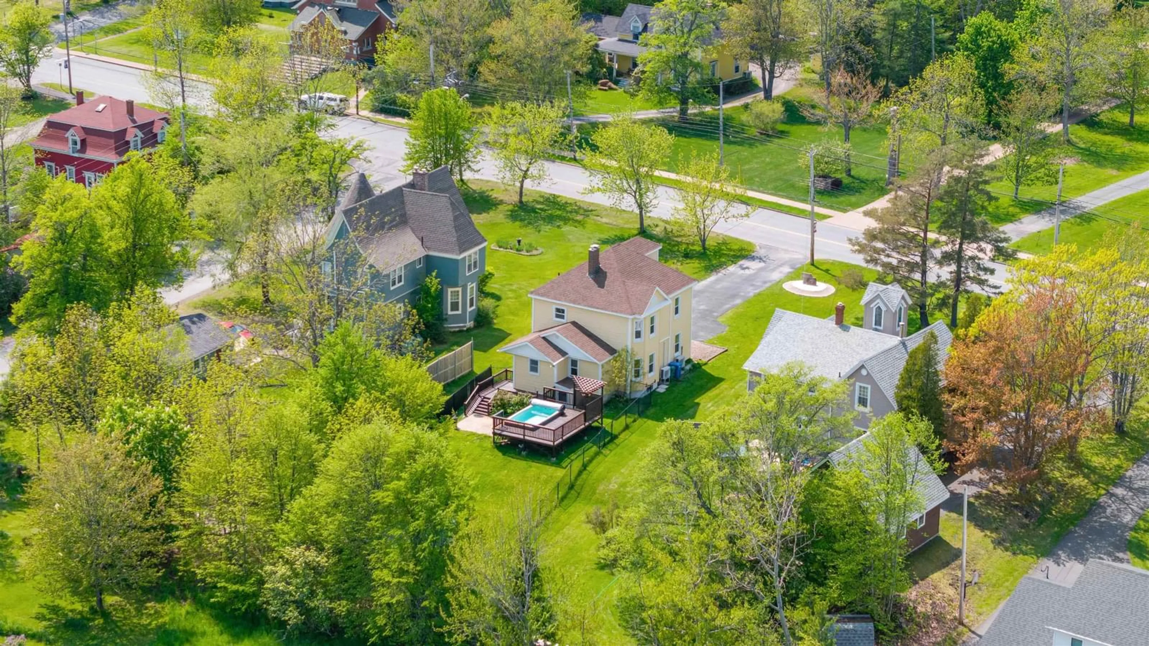 A pic from outside/outdoor area/front of a property/back of a property/a pic from drone, street for 1637 North Main St, Westville Nova Scotia B0K 2A0