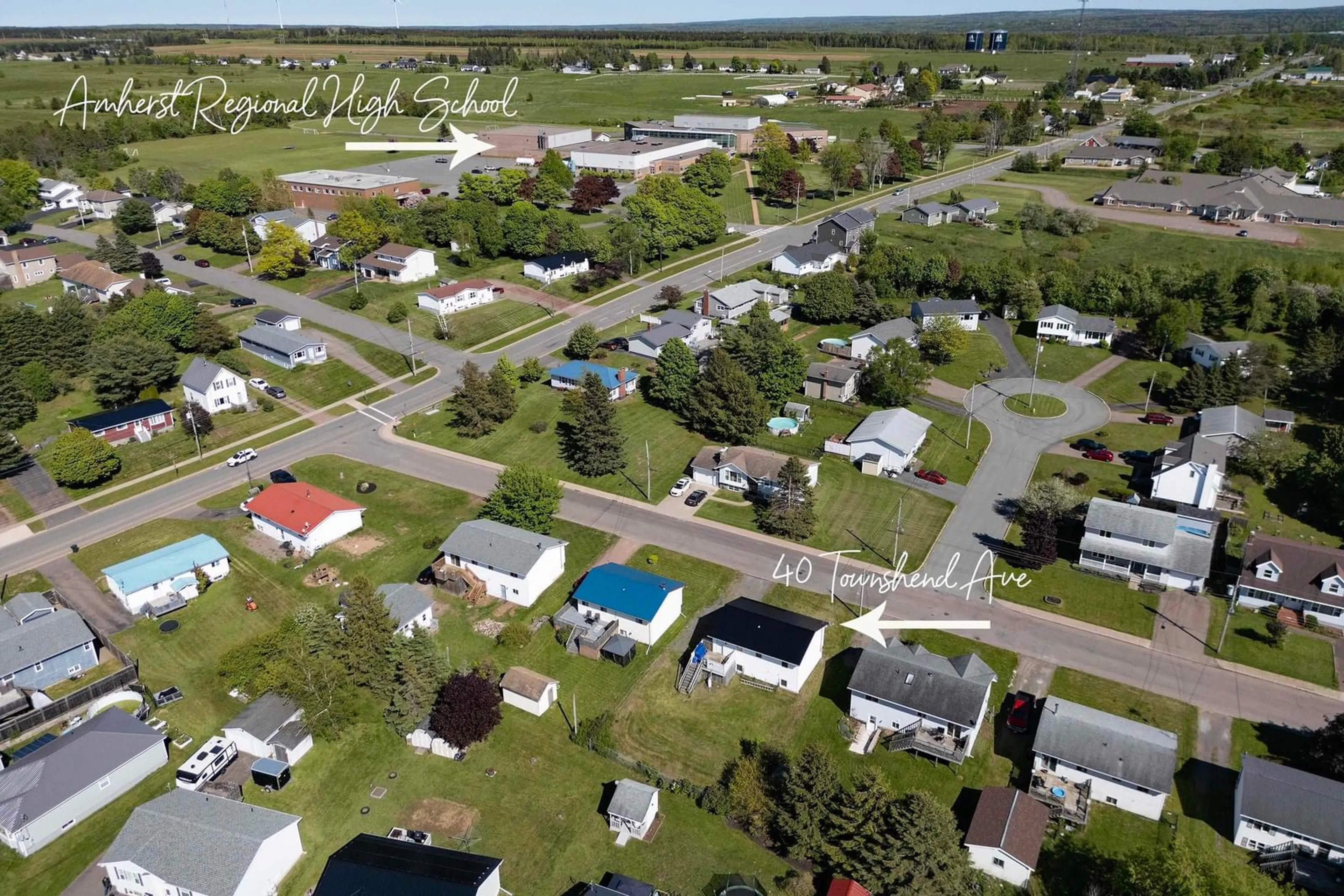 A pic from outside/outdoor area/front of a property/back of a property/a pic from drone, street for 50 Townshend Ave, Amherst Nova Scotia B4H 4N6