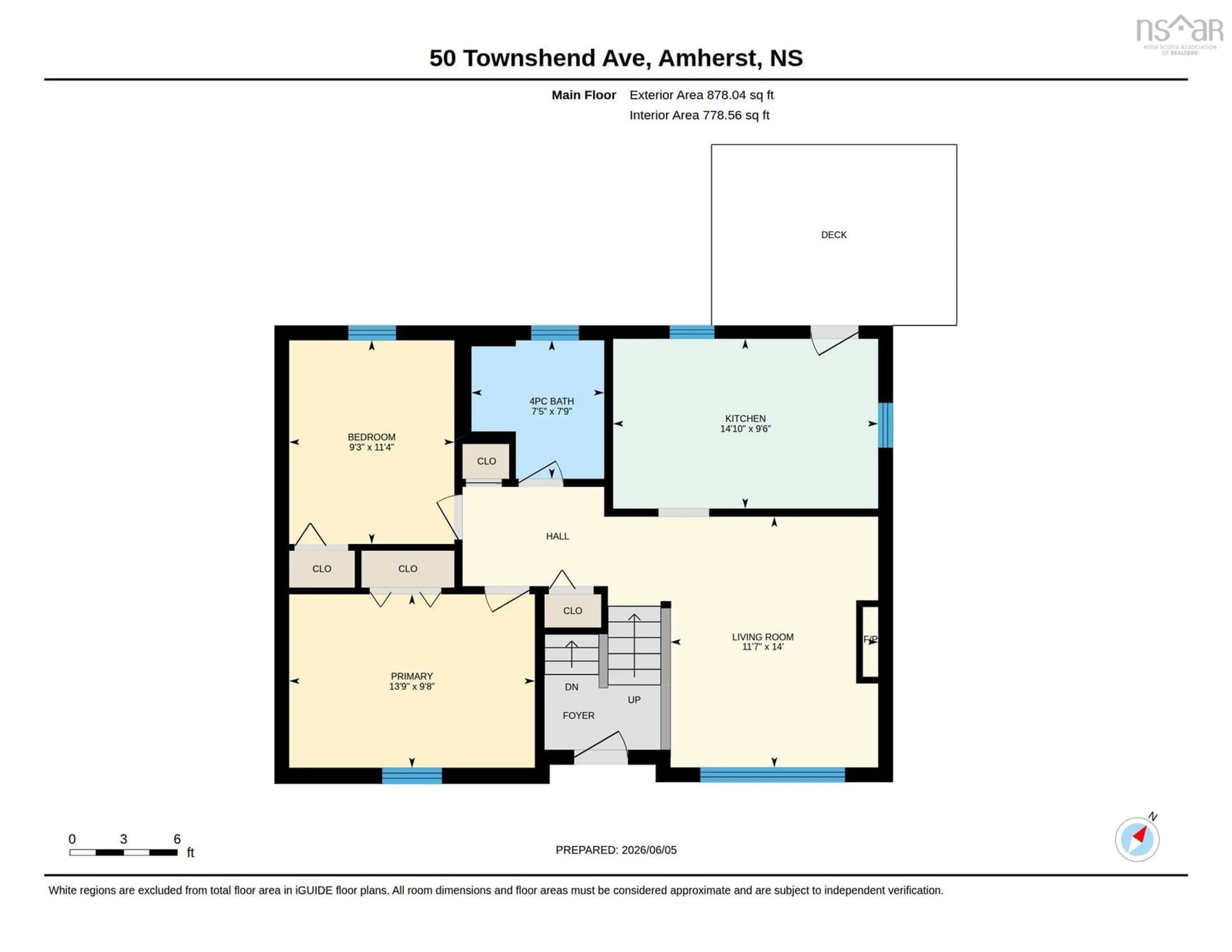 Floor plan for 50 Townshend Ave, Amherst Nova Scotia B4H 4N6