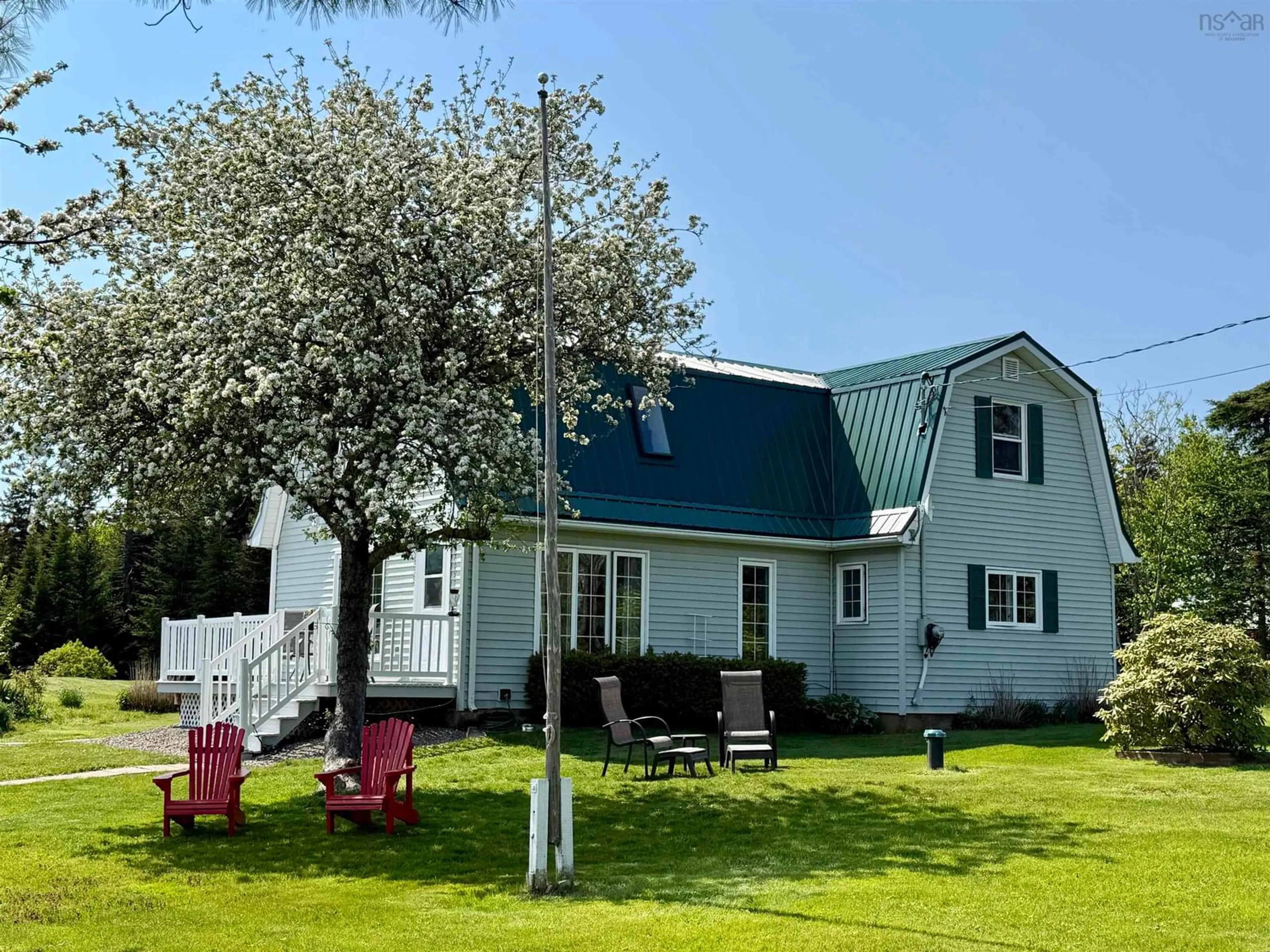 A pic from outside/outdoor area/front of a property/back of a property/a pic from drone, water/lake/river/ocean view for 55 Brown Rd, Upper Economy Nova Scotia B0M 1B0
