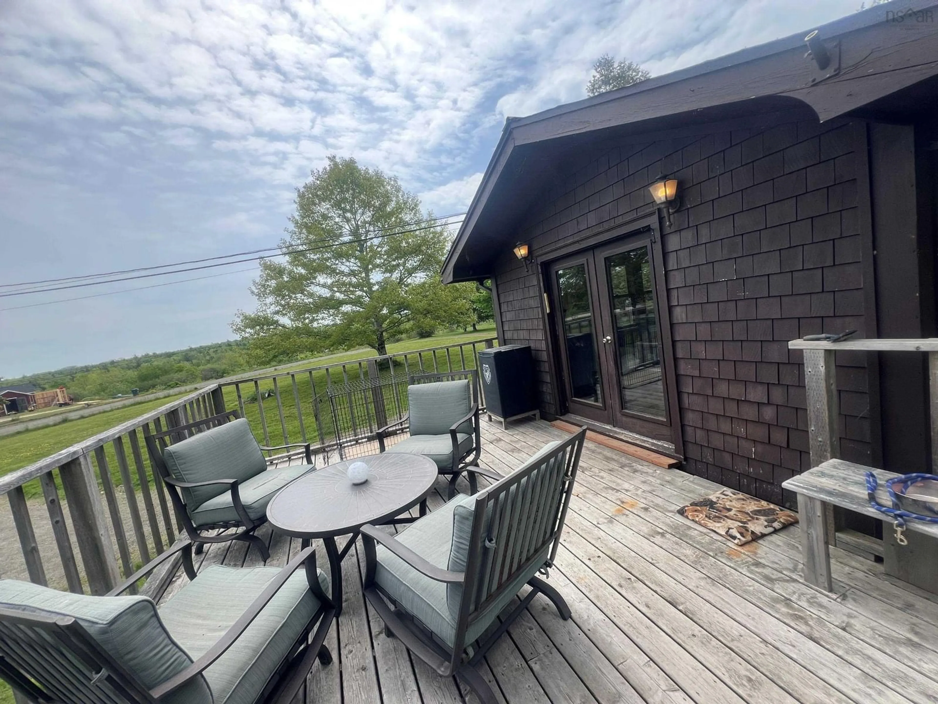 Patio, water/lake/river/ocean view for 82 Morganville Rd, Bear River Nova Scotia B0S 1B0