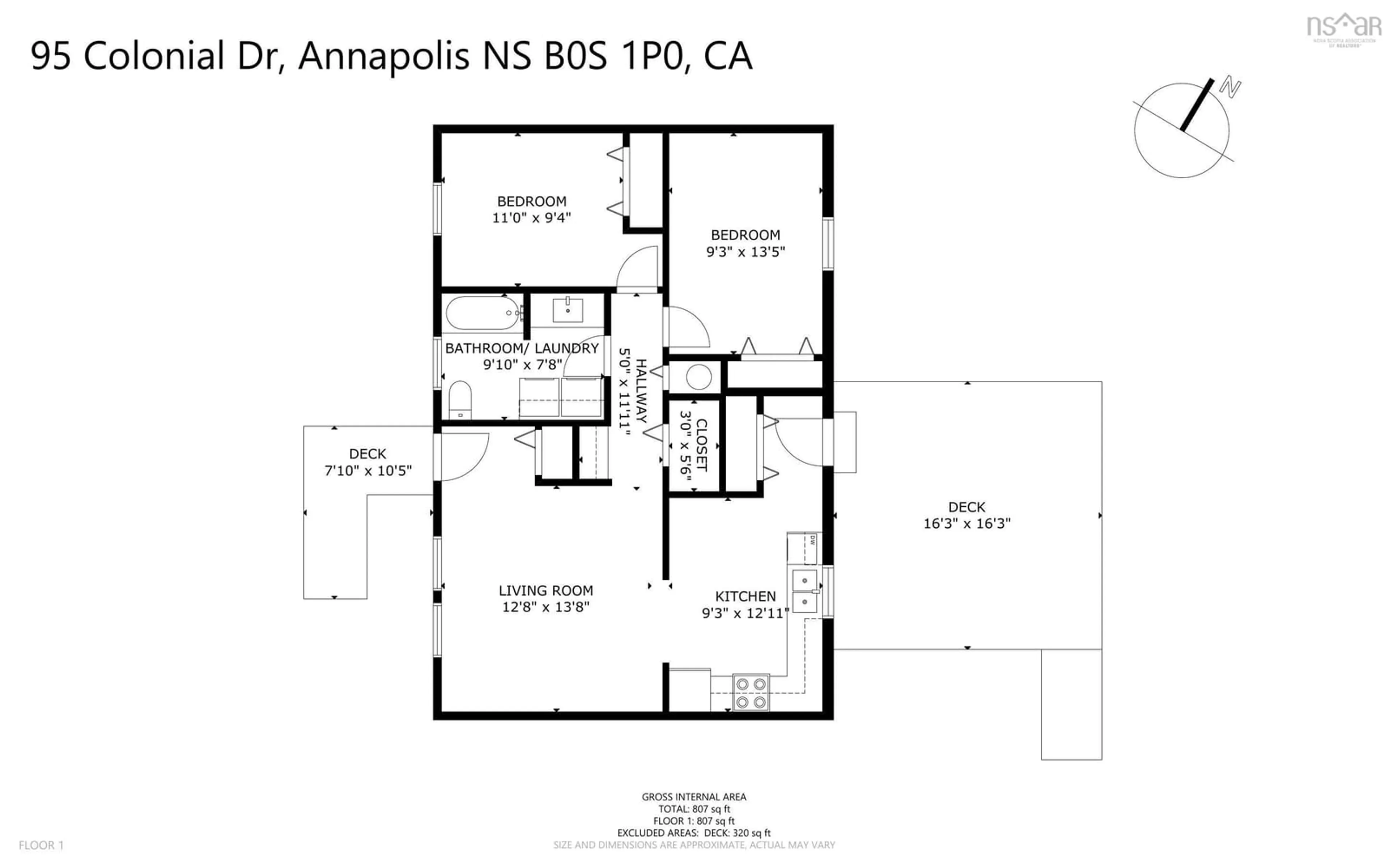 Floor plan for 95 Colonial Dr, Nictaux Nova Scotia B0S 1P0