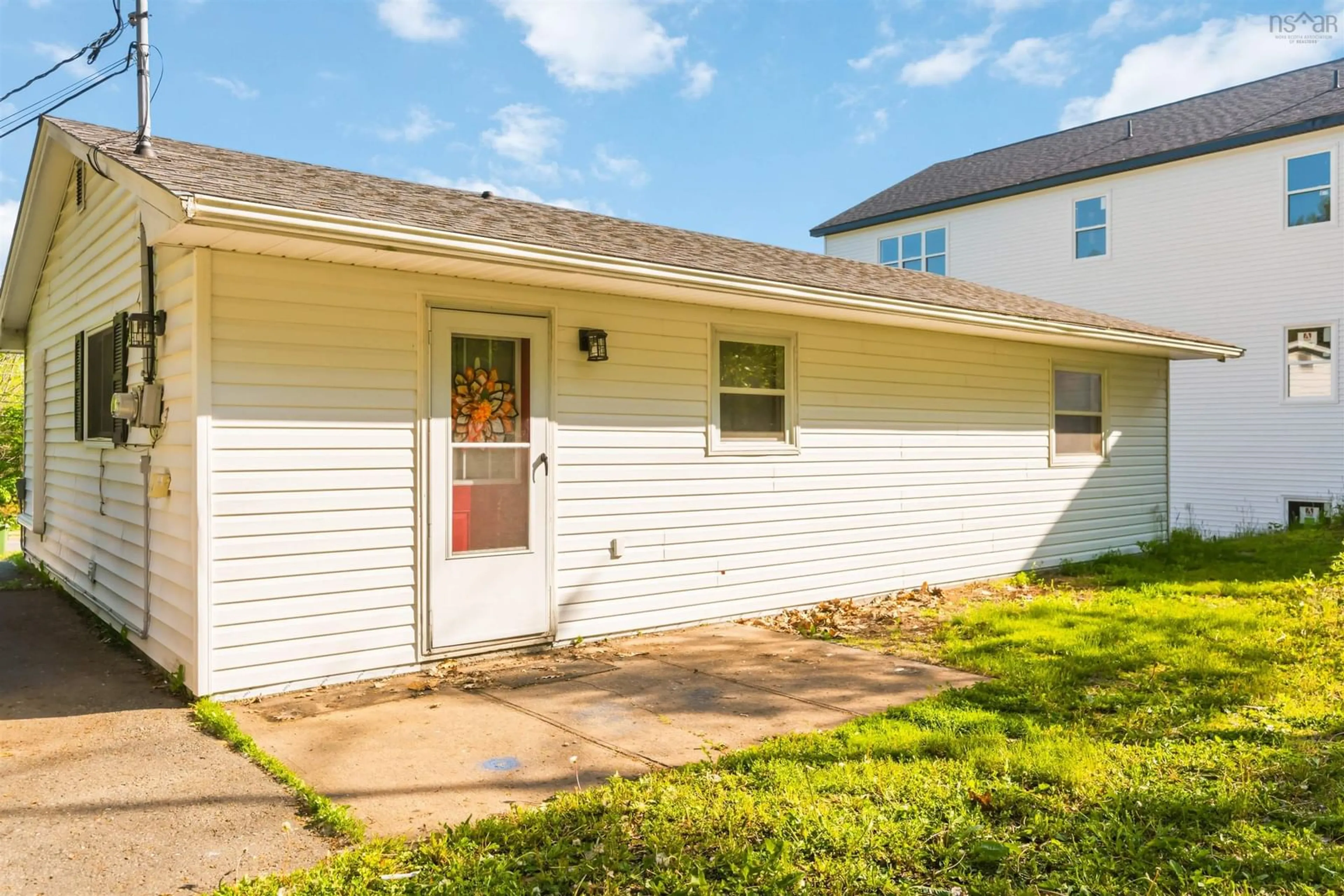 Home with vinyl exterior material, street for 5786 Prospect Rd, New Minas Nova Scotia B4N 3K4