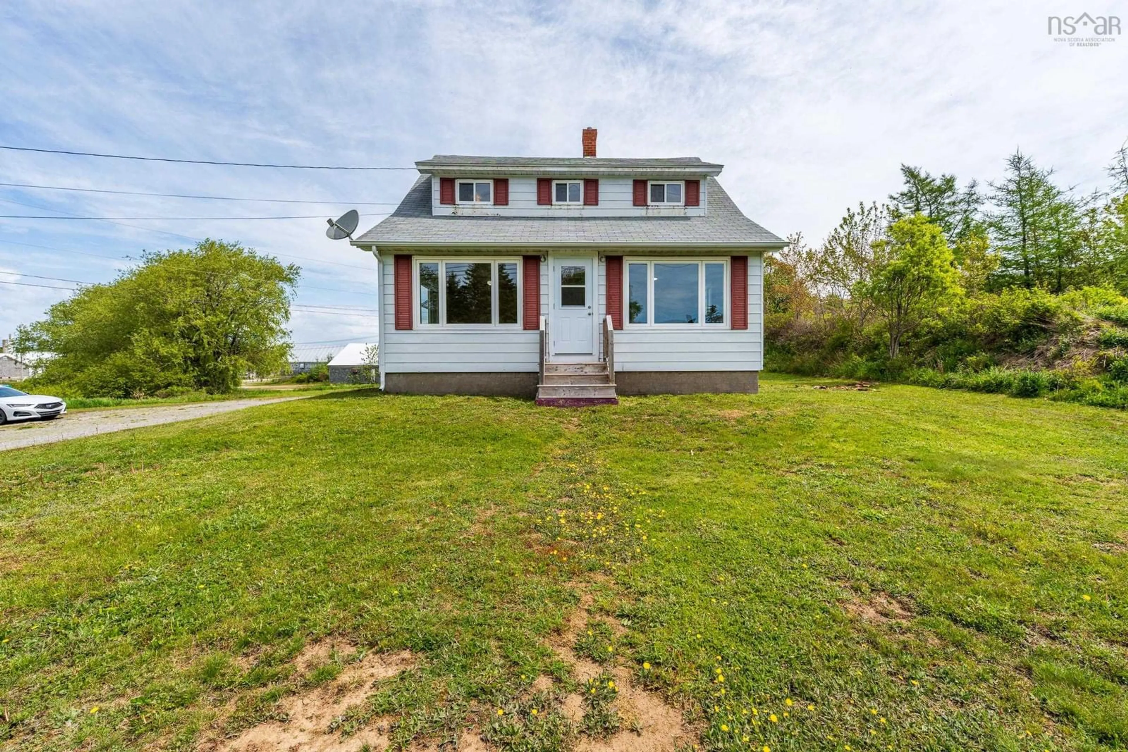 A pic from outside/outdoor area/front of a property/back of a property/a pic from drone, water/lake/river/ocean view for 1815 Patrice Road, Concession Nova Scotia B0W 1M0