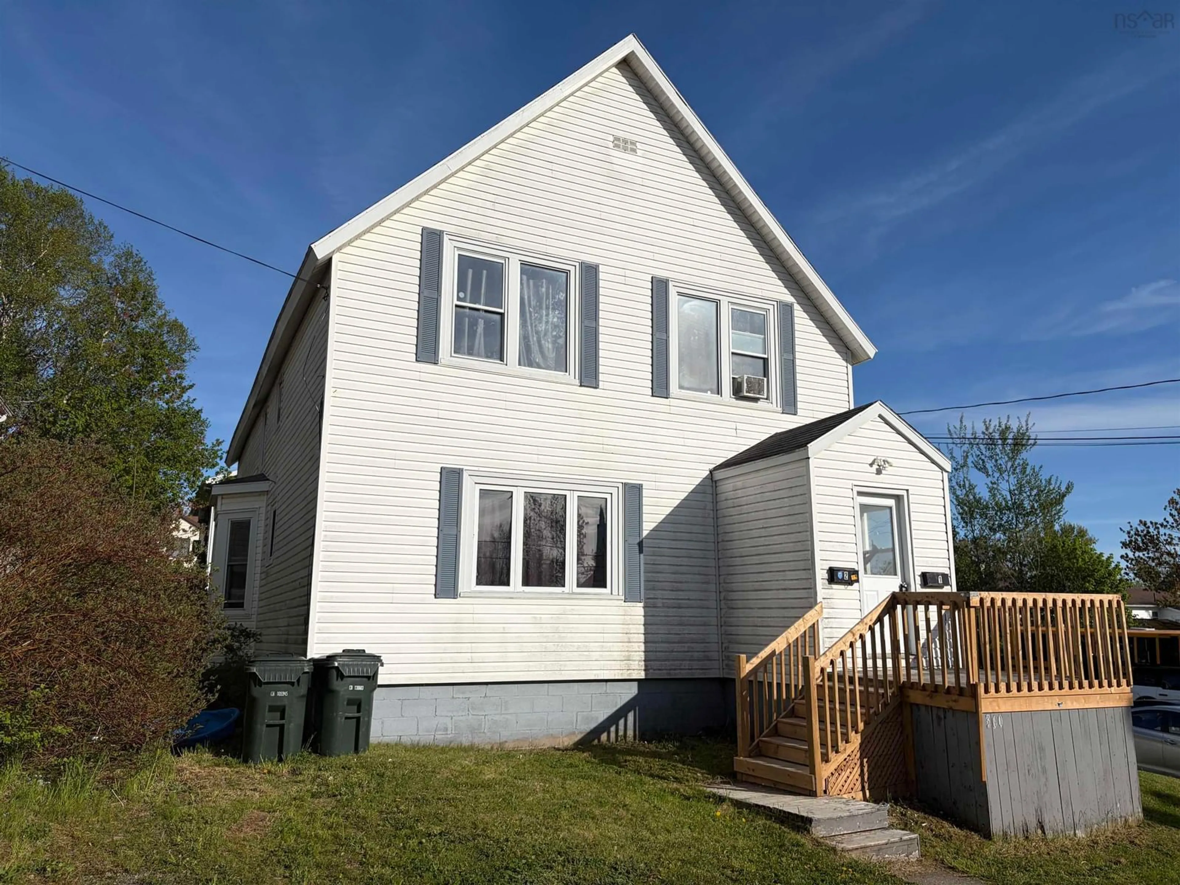 Home with vinyl exterior material, street for 360 St. Peters Rd, Sydney Nova Scotia B1P 4R3