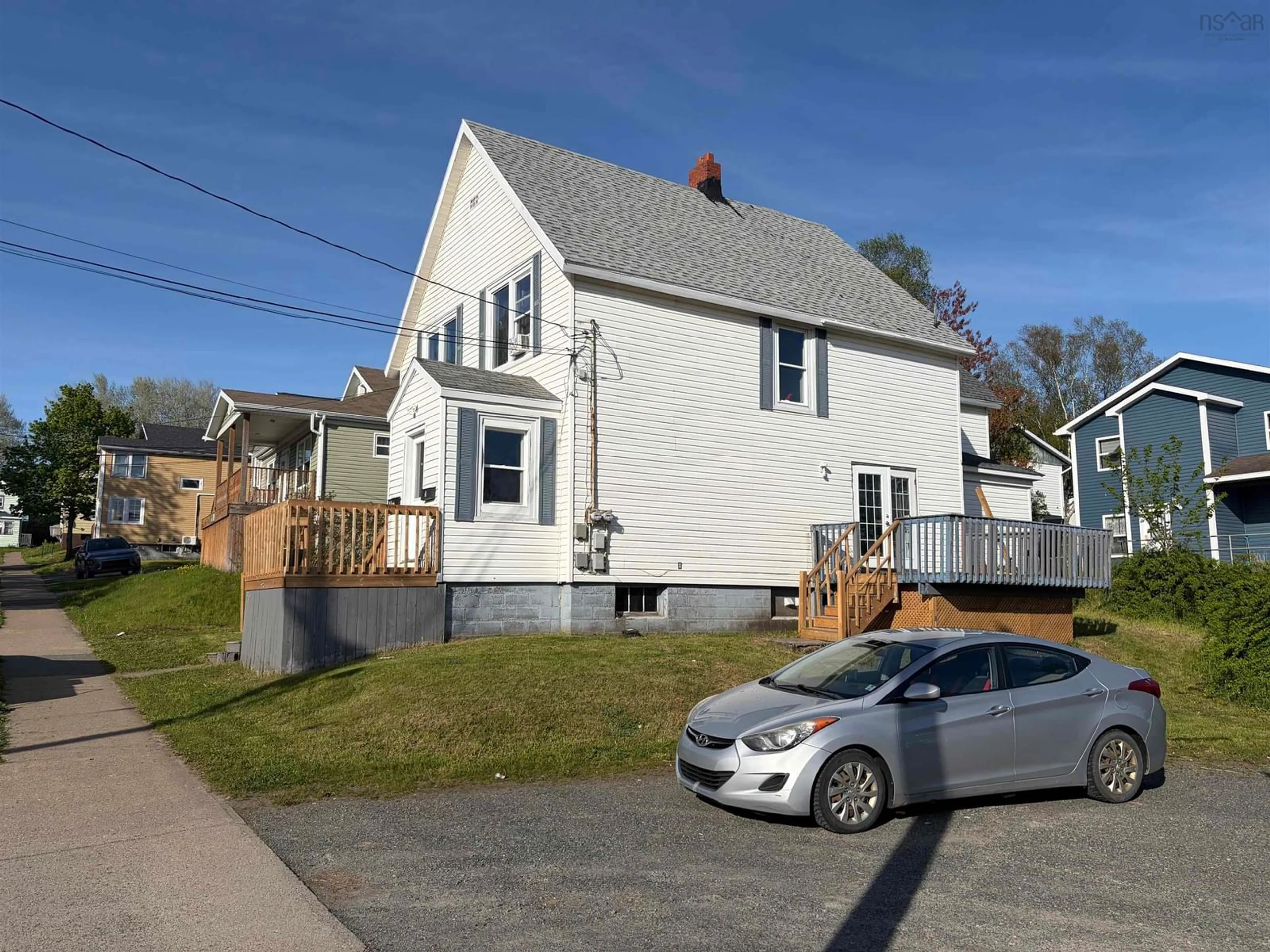 A pic from outside/outdoor area/front of a property/back of a property/a pic from drone, street for 360 St. Peters Rd, Sydney Nova Scotia B1P 4R3