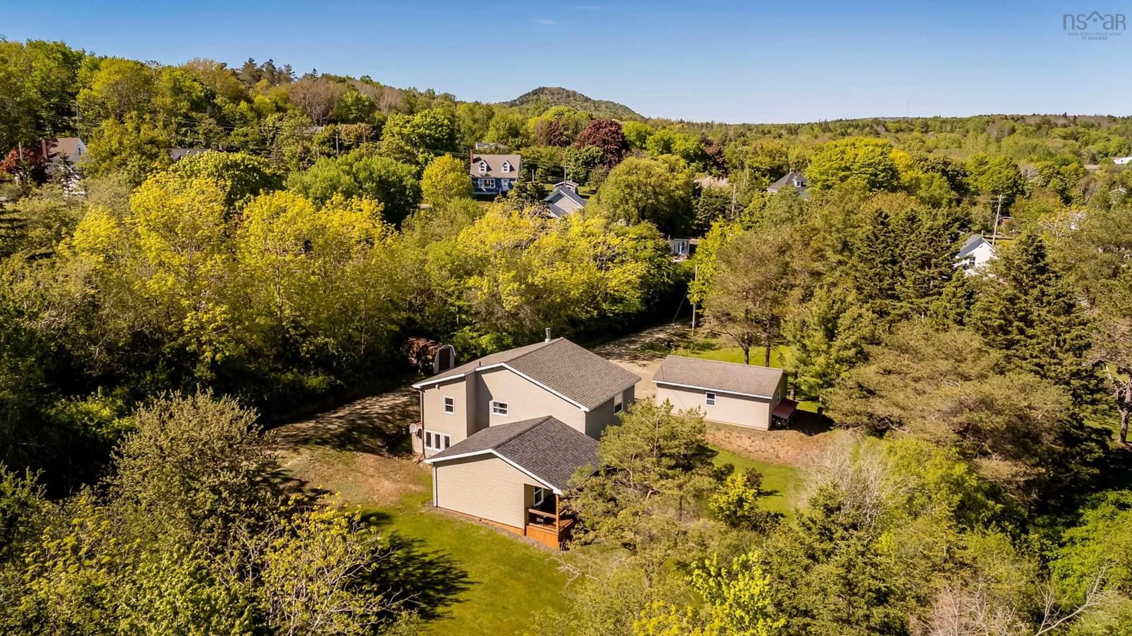 A pic from outside/outdoor area/front of a property/back of a property/a pic from drone, water/lake/river/ocean view for 29 Culloden Rd, Mount Pleasant Nova Scotia B0V 1A0
