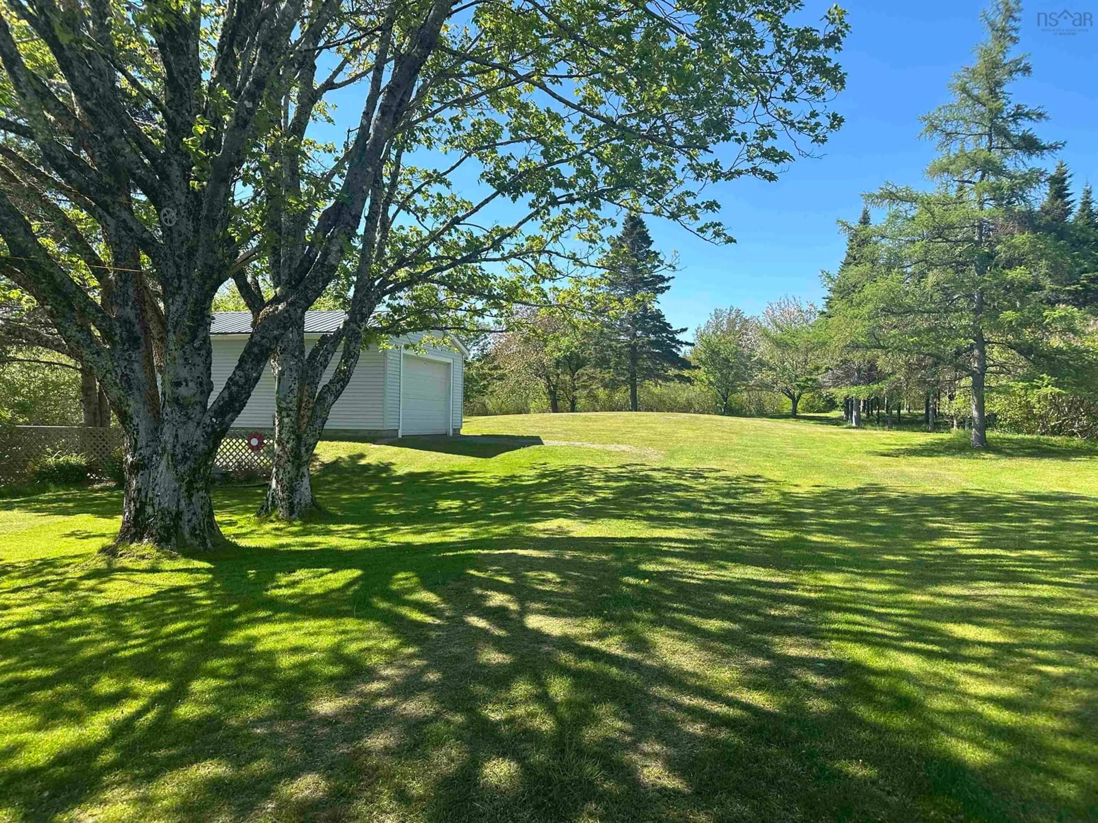 A pic from outside/outdoor area/front of a property/back of a property/a pic from drone, forest/trees view for 6670 Highway 3, Hunts Point Nova Scotia B0T 1G0