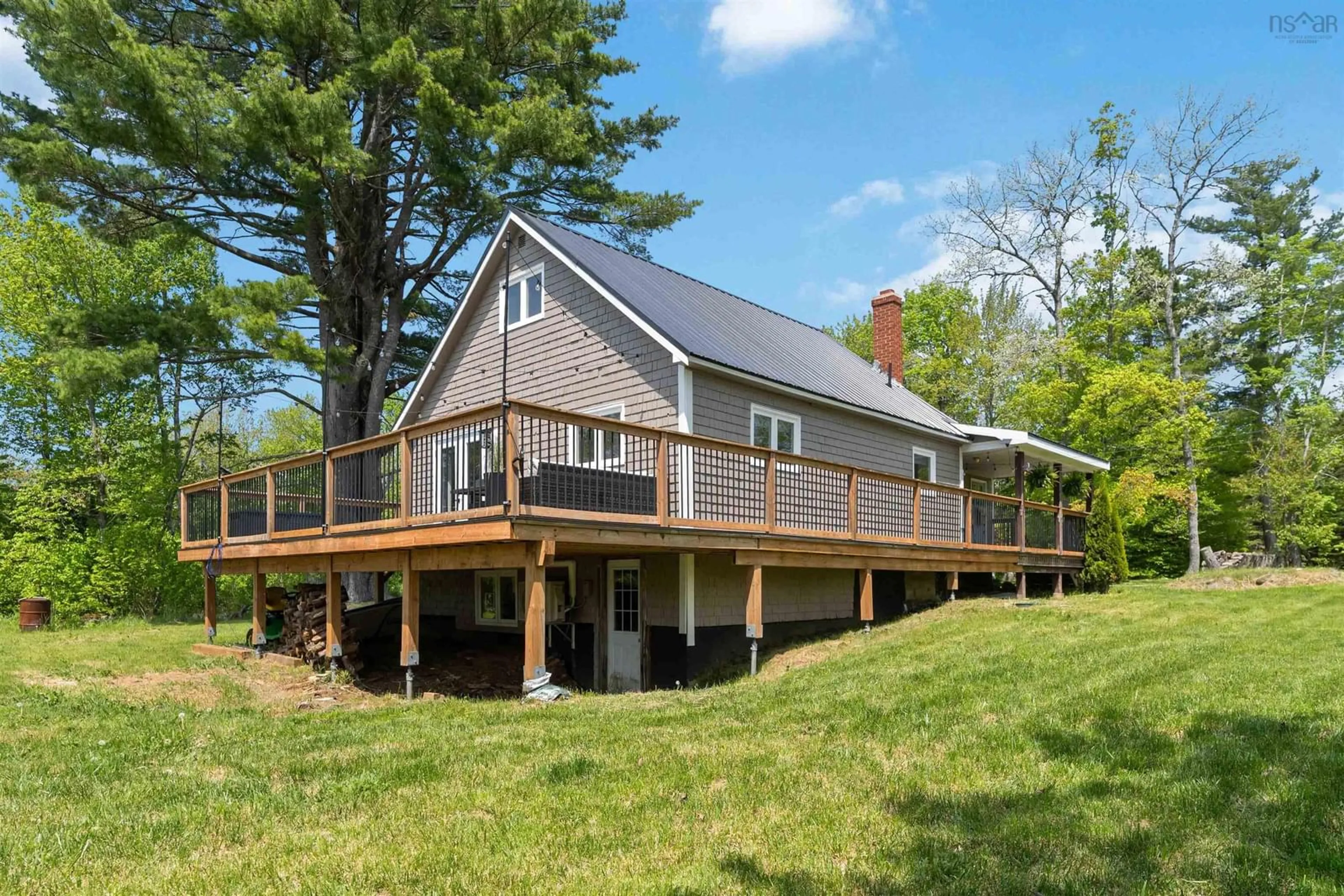Home with vinyl exterior material, water/lake/river/ocean view for 321 Lake Ramsay Road, New Ross Nova Scotia B0J 2M0