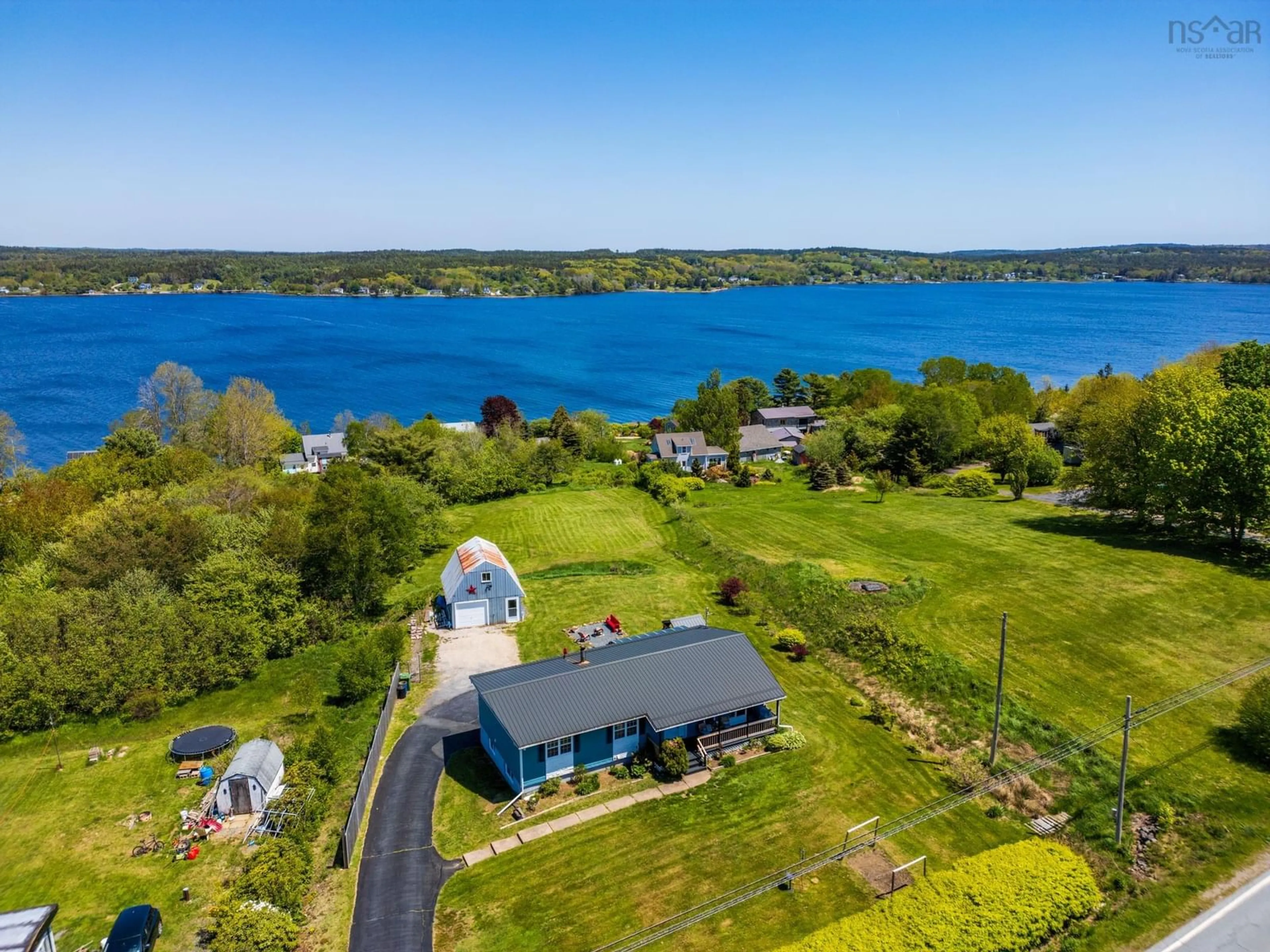 A pic from outside/outdoor area/front of a property/back of a property/a pic from drone, water/lake/river/ocean view for 2897 Highway 331, Pentz Nova Scotia B0R 1G0