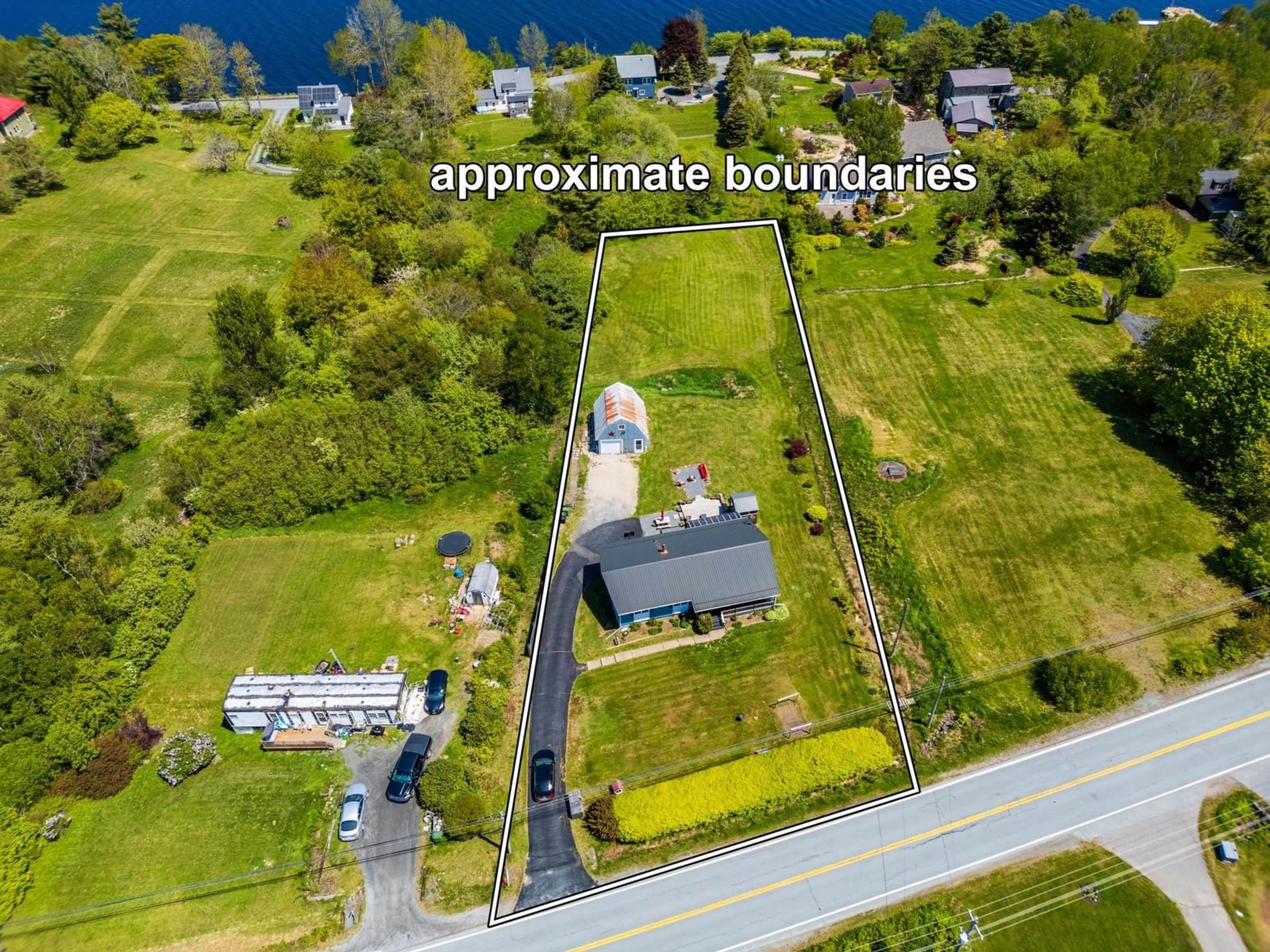A pic from outside/outdoor area/front of a property/back of a property/a pic from drone, water/lake/river/ocean view for 2897 Highway 331, Pentz Nova Scotia B0R 1G0