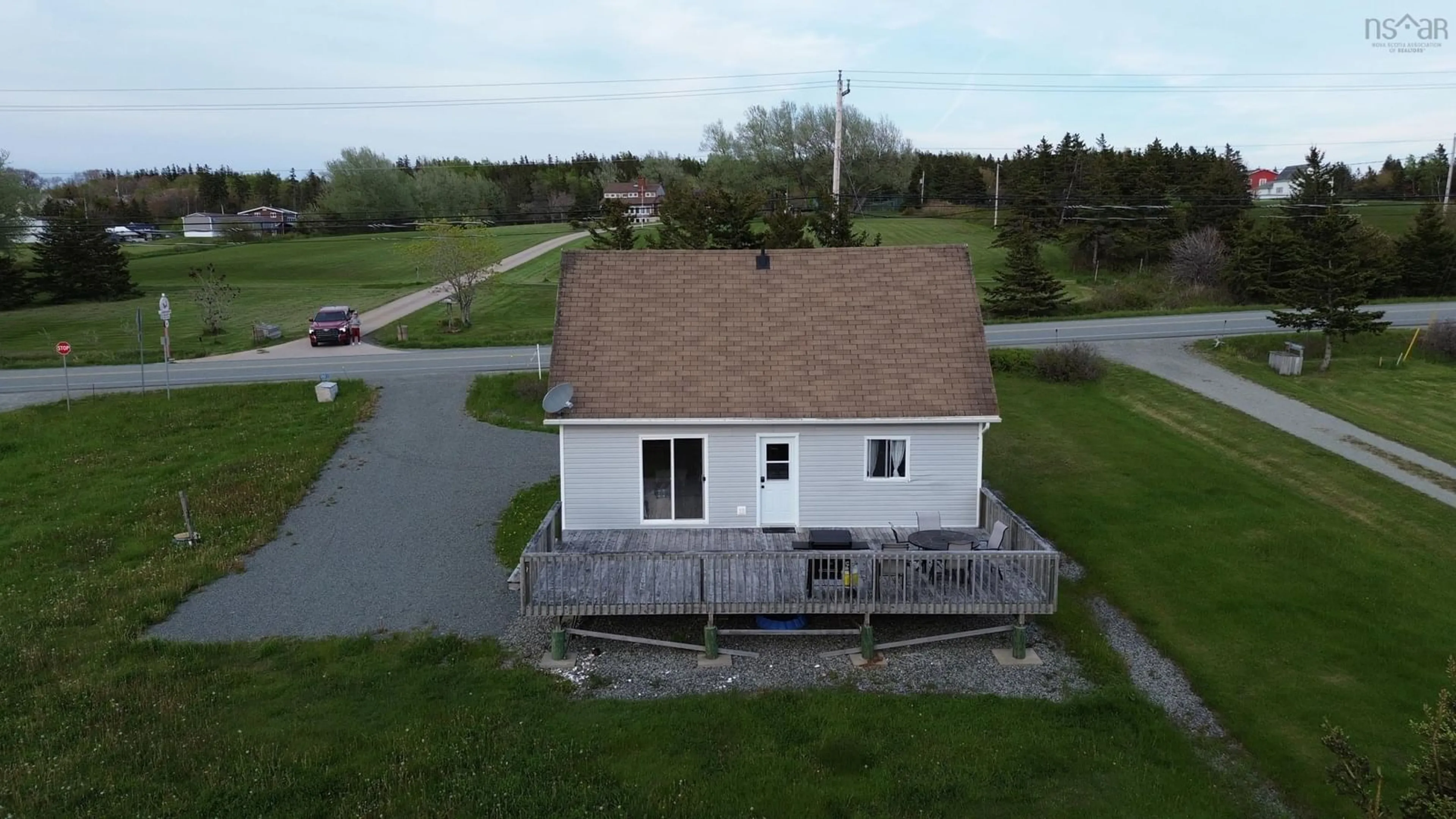 A pic from outside/outdoor area/front of a property/back of a property/a pic from drone, building for 8521 19 Hwy, Port Hood Nova Scotia B0E 2W0