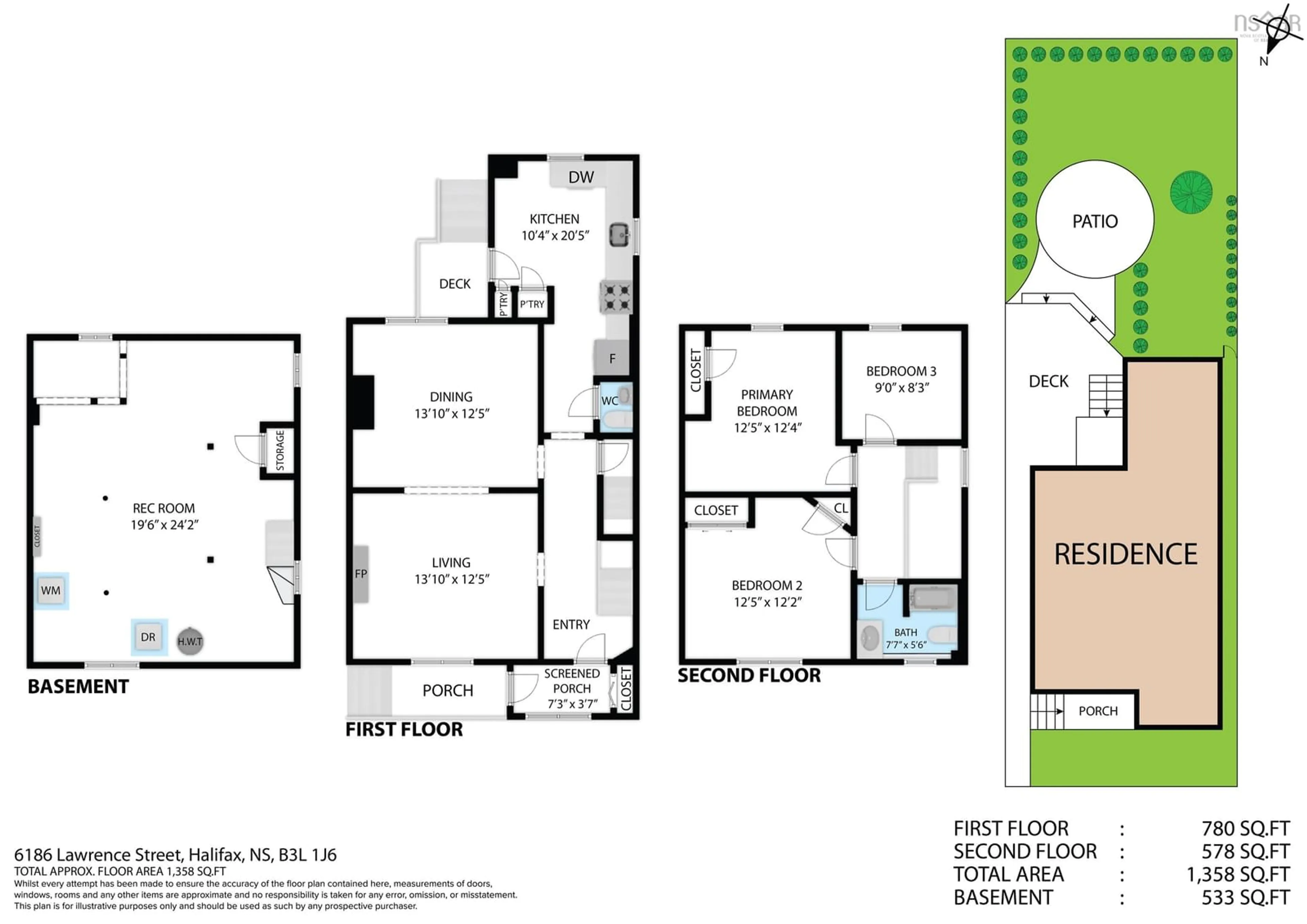 Floor plan for 6186 Lawrence St, Halifax Peninsula Nova Scotia B3L 1J6