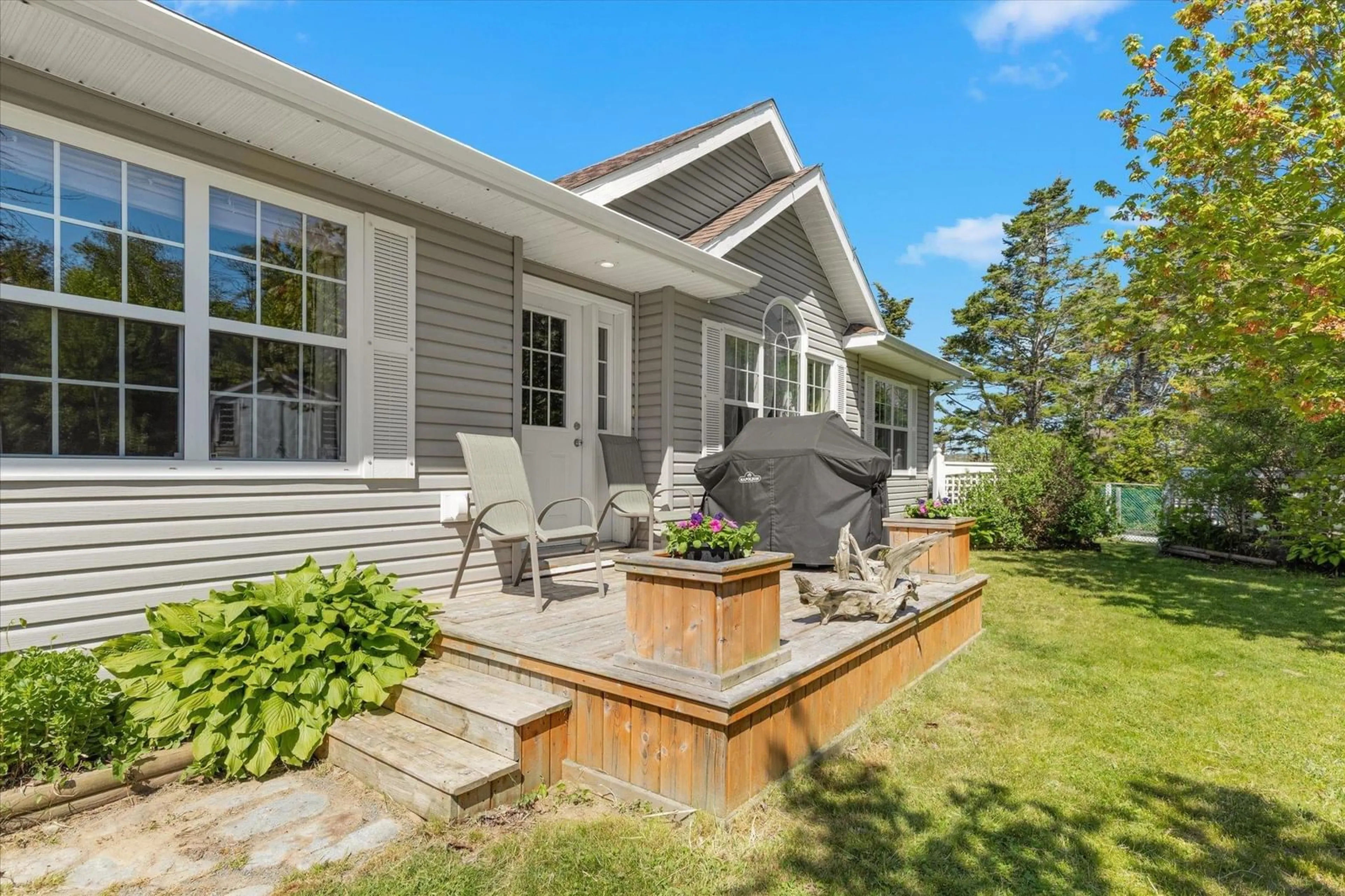 Patio, water/lake/river/ocean view for 650 Sandy Point Rd, Sandy Point Nova Scotia B0T 1W0