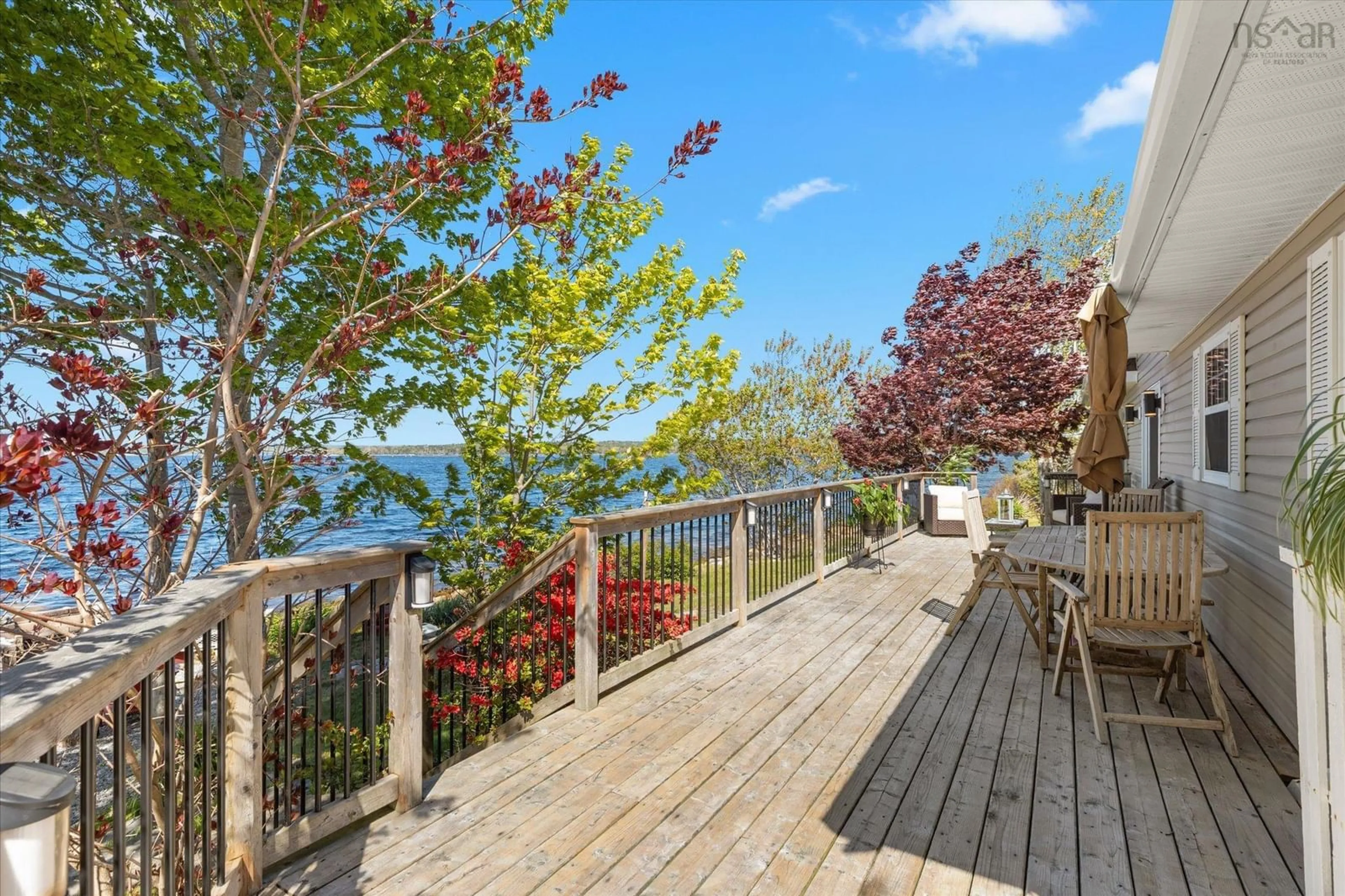 Patio, water/lake/river/ocean view for 650 Sandy Point Rd, Sandy Point Nova Scotia B0T 1W0