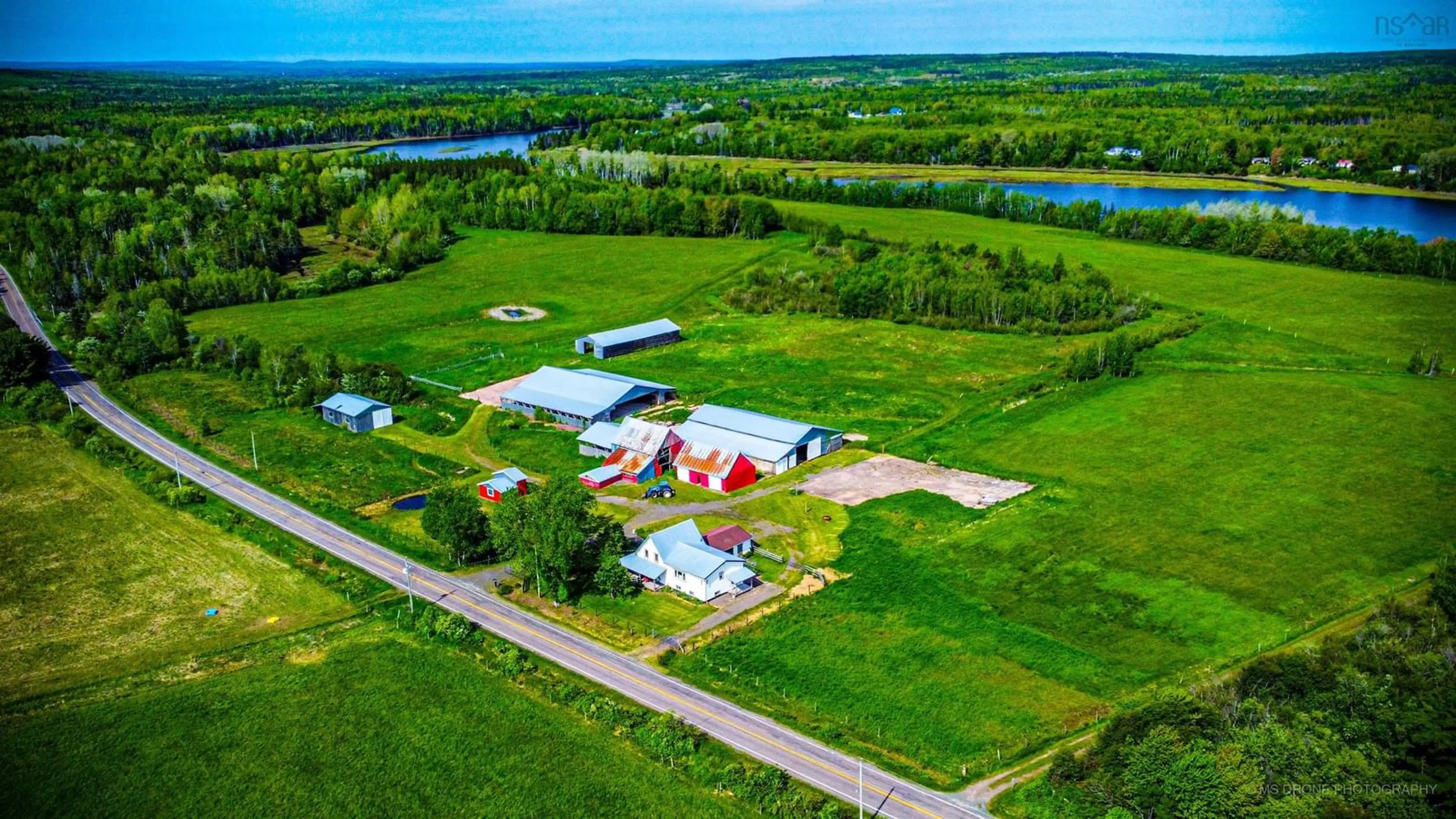 A pic from outside/outdoor area/front of a property/back of a property/a pic from drone, water/lake/river/ocean view for 7729 Highway 321, Roslin Nova Scotia B0K 1K0