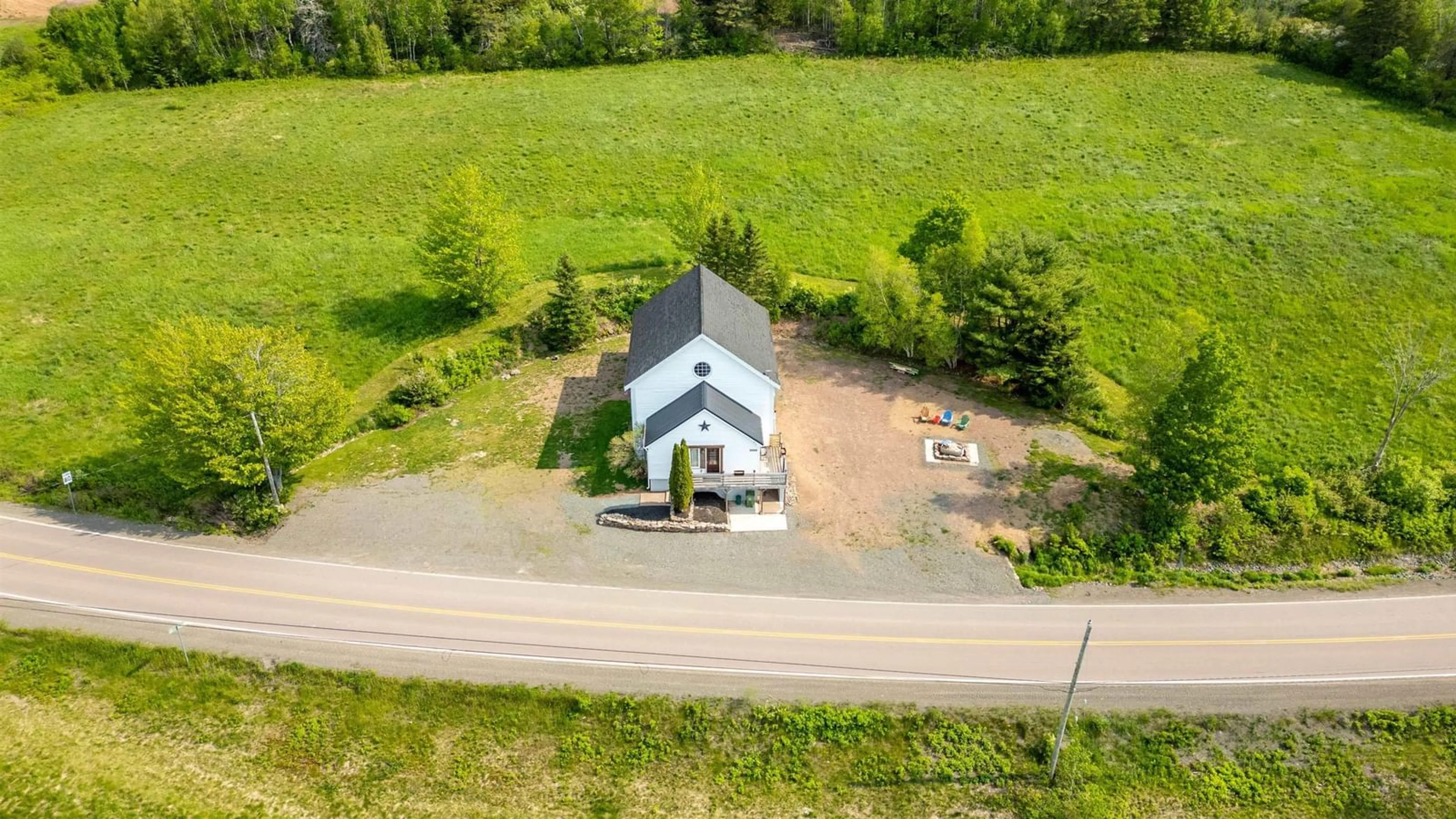 A pic from outside/outdoor area/front of a property/back of a property/a pic from drone, building for Highway 2 #10563, Mapleton Nova Scotia B0M 1W0