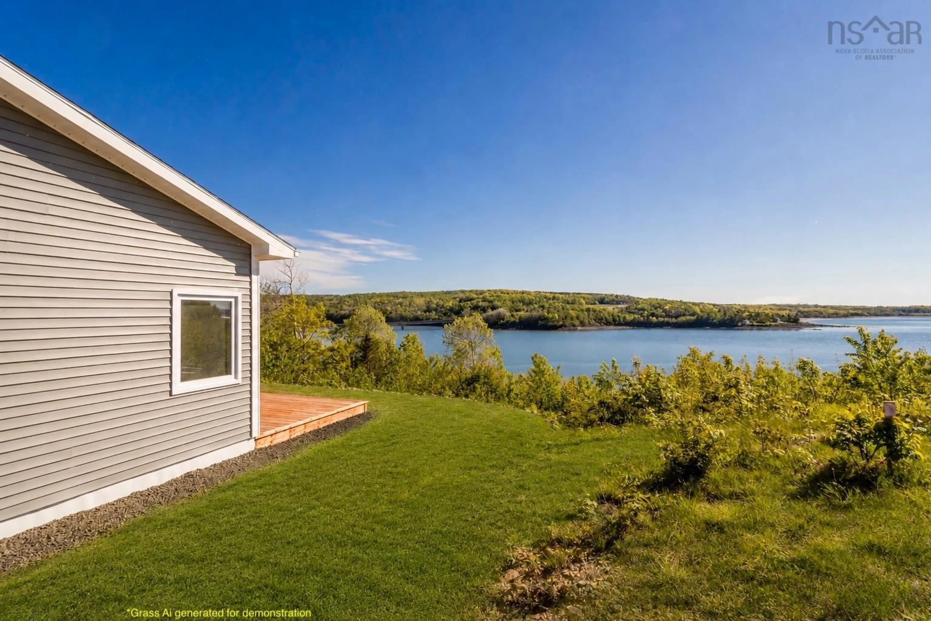 A pic from outside/outdoor area/front of a property/back of a property/a pic from drone, water/lake/river/ocean view for 41 Colonial Arms Dr, Deep Brook Nova Scotia B0S 1J0