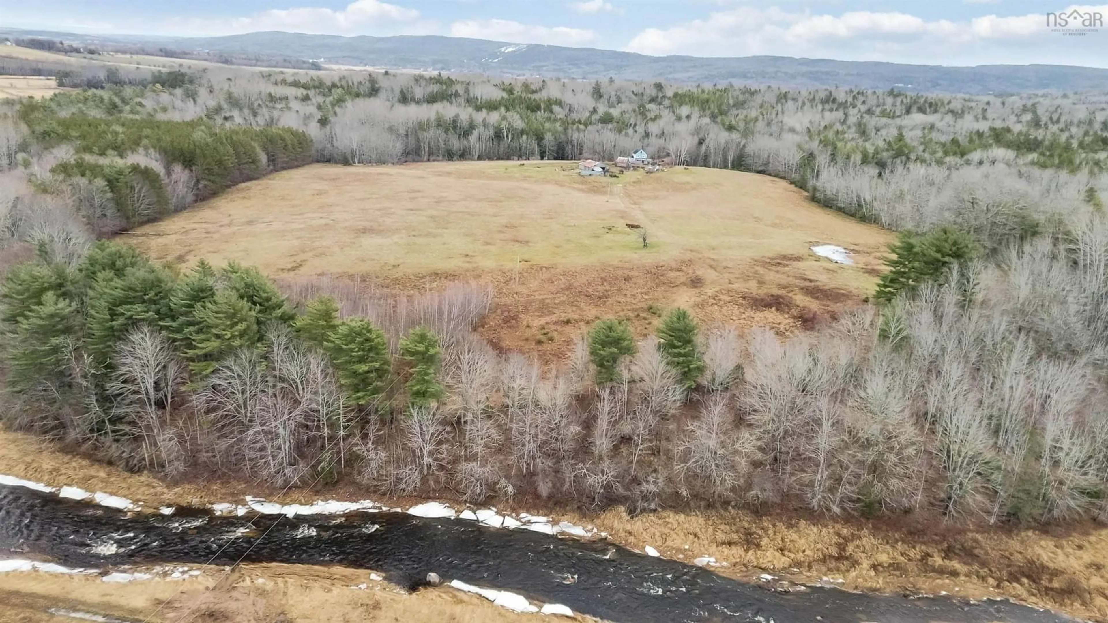A pic from outside/outdoor area/front of a property/back of a property/a pic from drone, water/lake/river/ocean view for 227 Landry Lane, Upper Falmouth Nova Scotia B0P 1P0