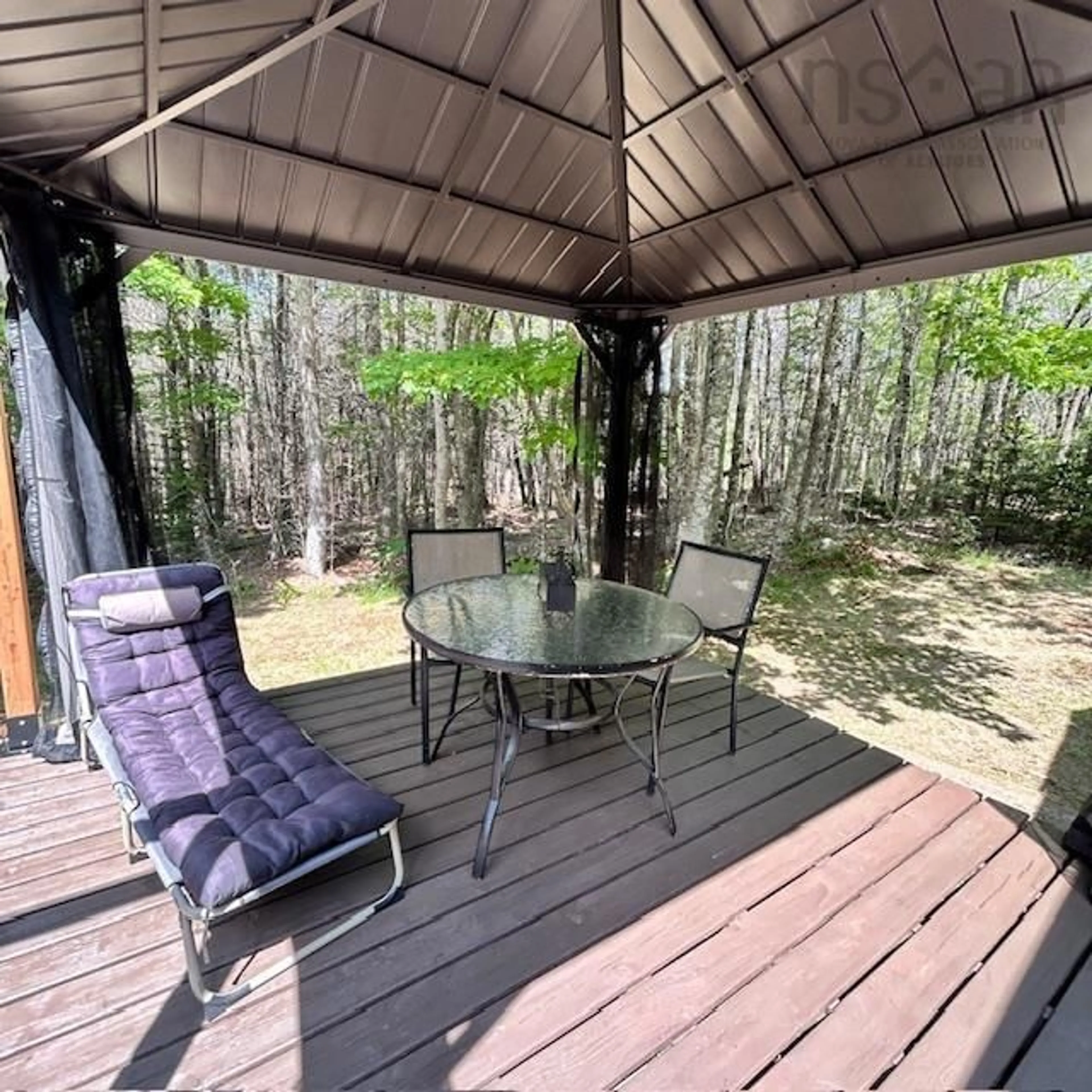 Patio, forest/trees view for 61 Horseback Hidewy, Labelle Nova Scotia B0T 1E0