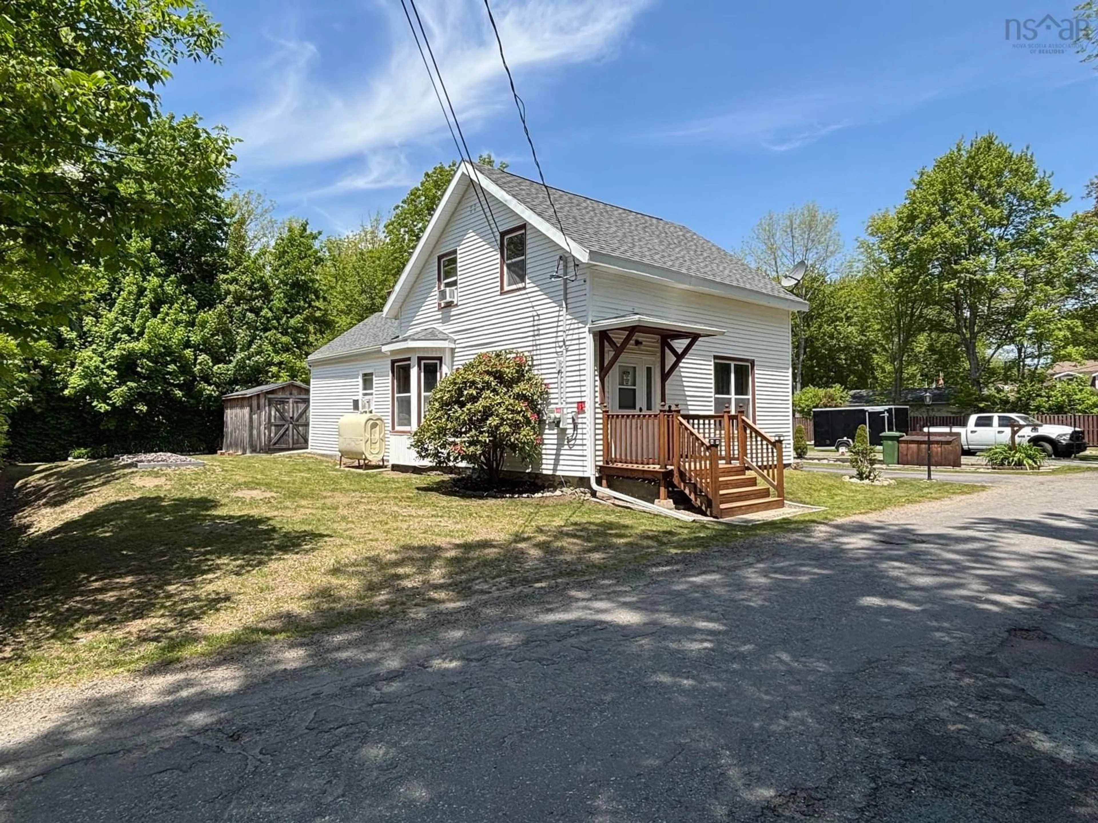 A pic from outside/outdoor area/front of a property/back of a property/a pic from drone, street for 22 Forest St, Milton Nova Scotia B0T 1P0