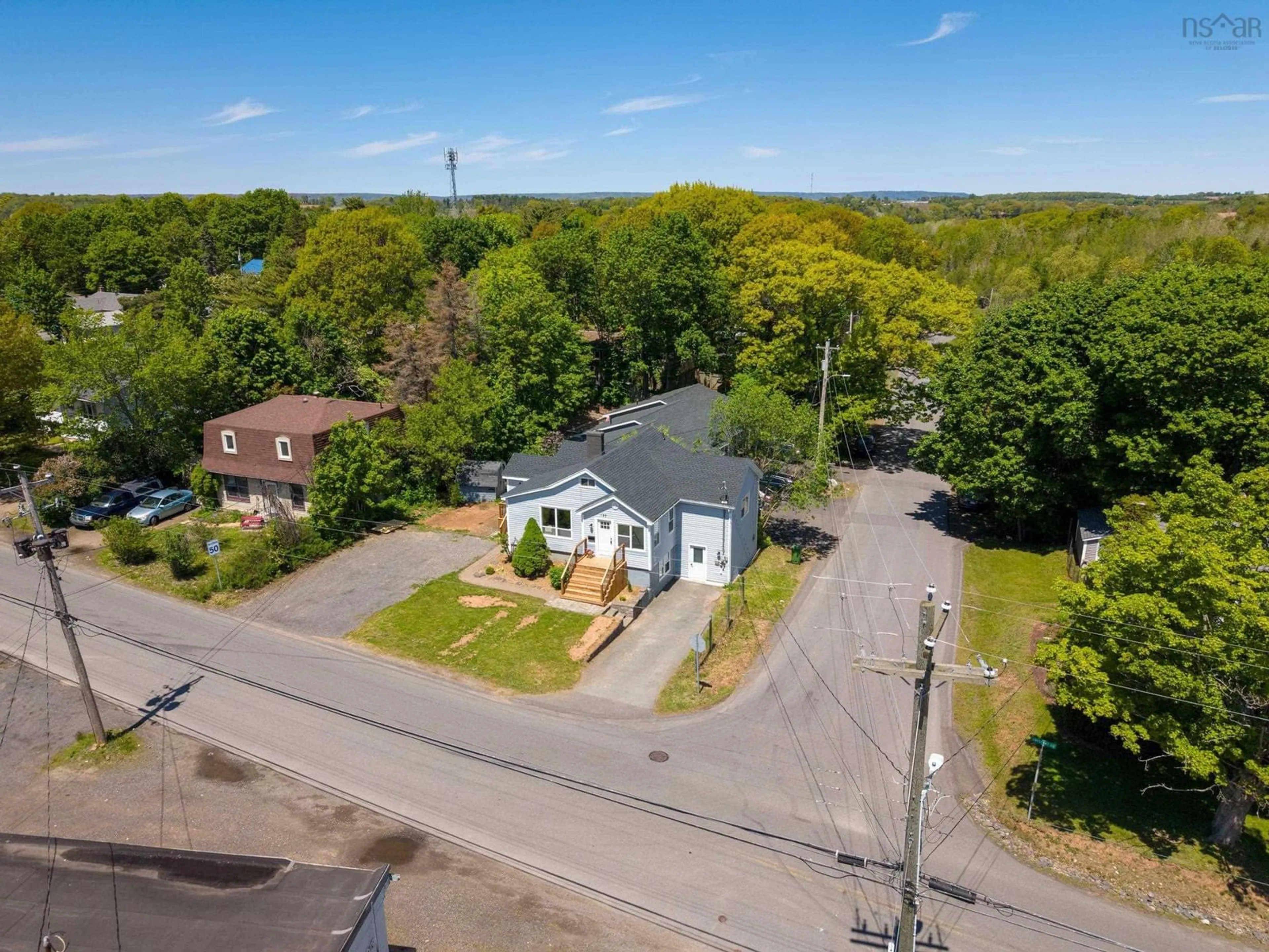 A pic from outside/outdoor area/front of a property/back of a property/a pic from drone, street for 127 Crescent Dr, New Minas Nova Scotia B4N 3G9